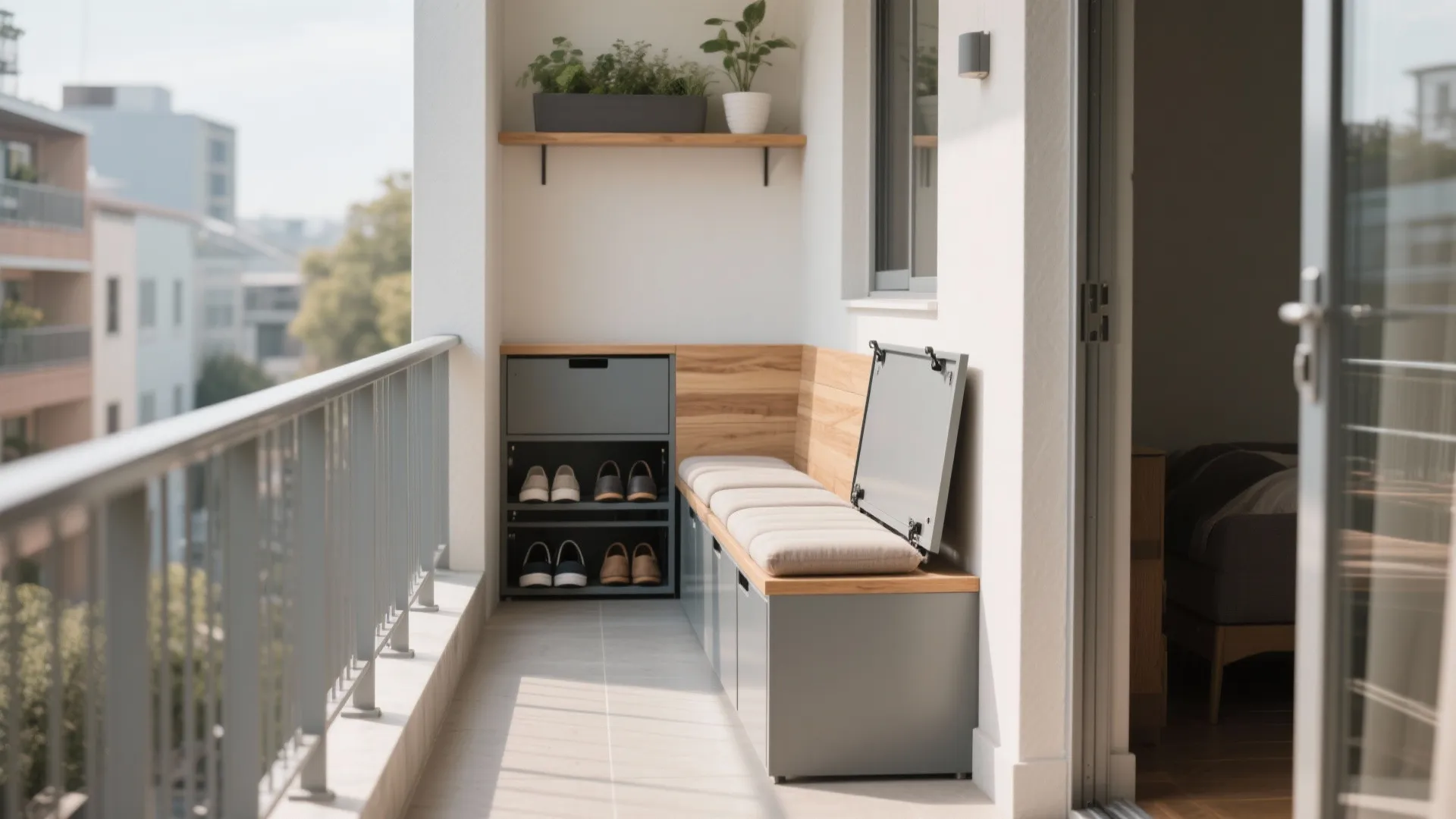 1) Minimal multifunction seating with hidden storage