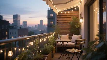 5 Apartment Balcony String Lights Ideas