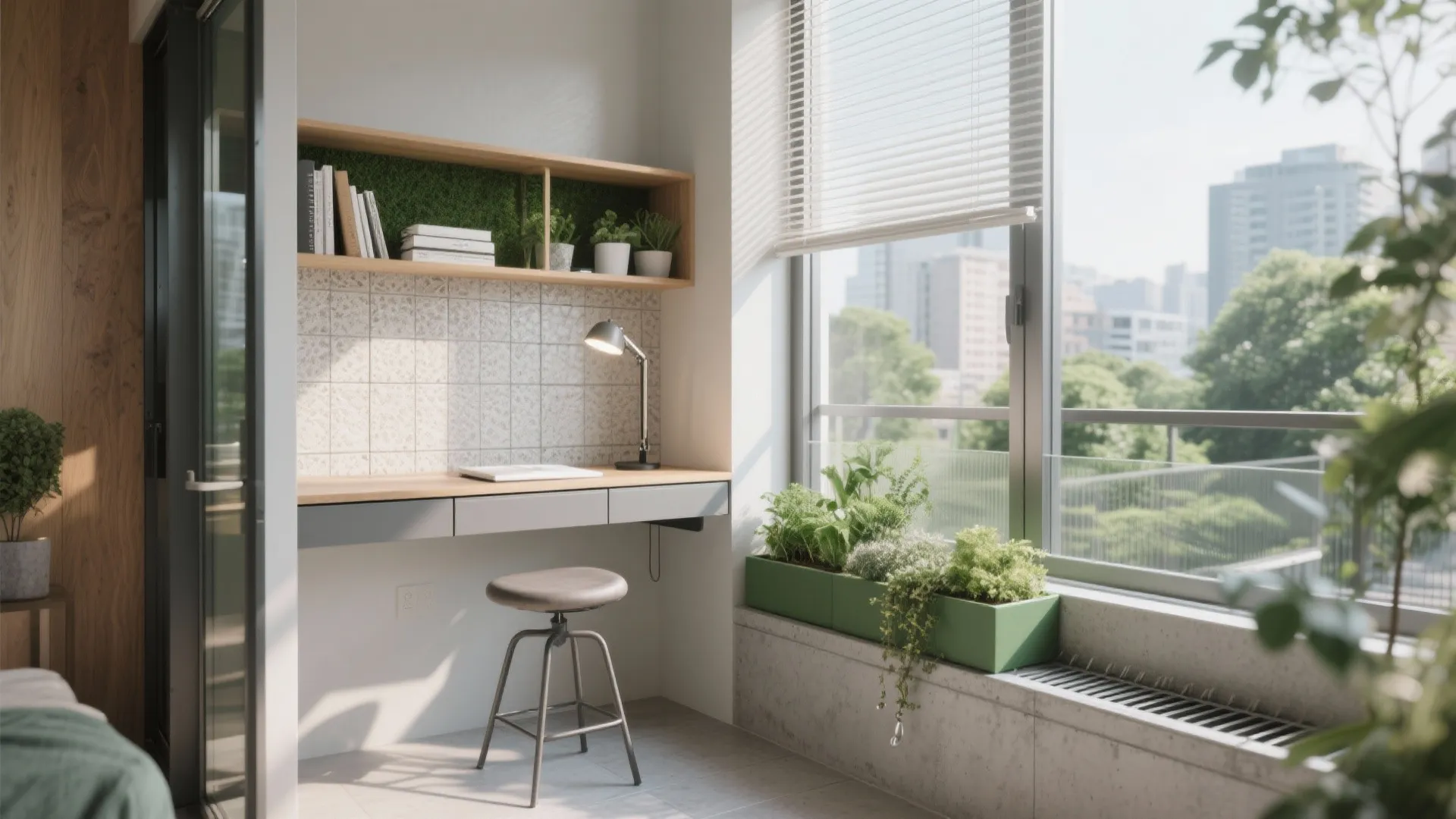 Daylight-First Balcony and Study Nook