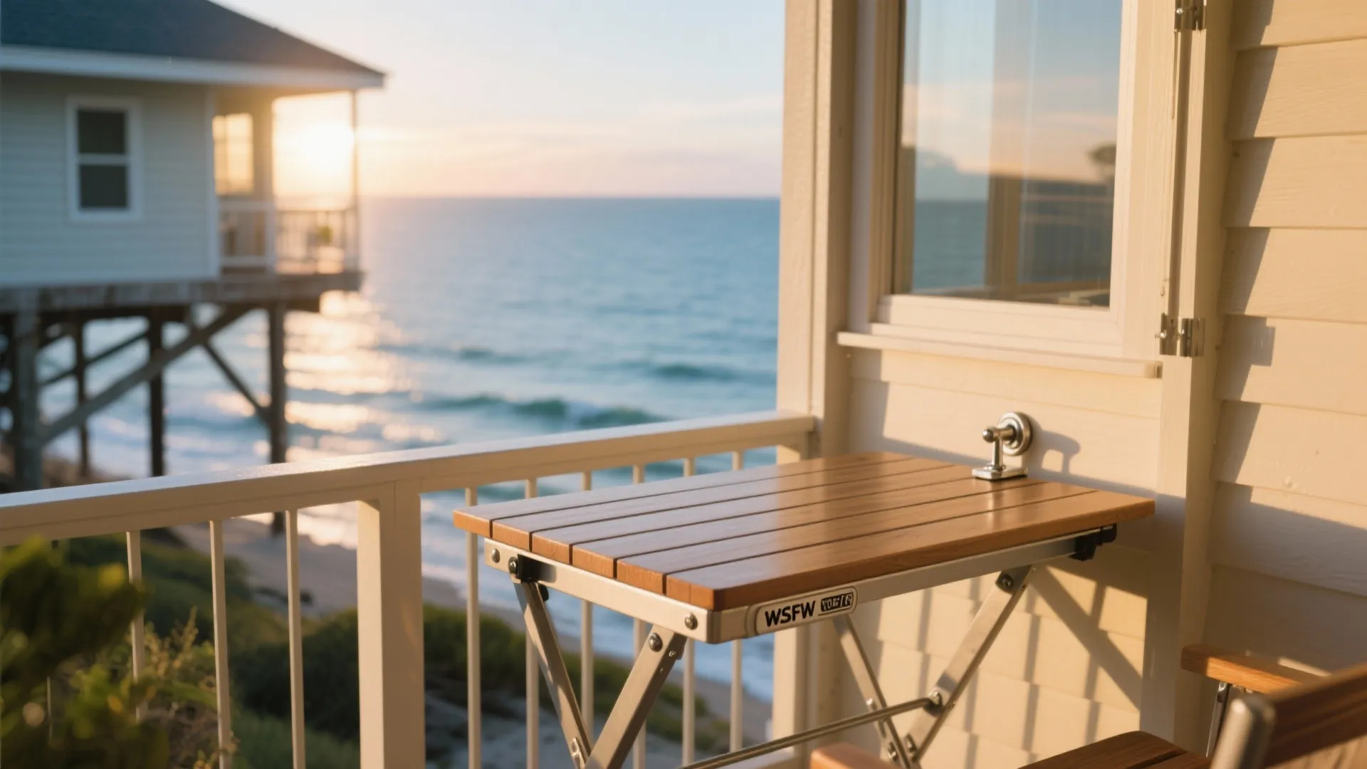 7. Fold-down balcony table