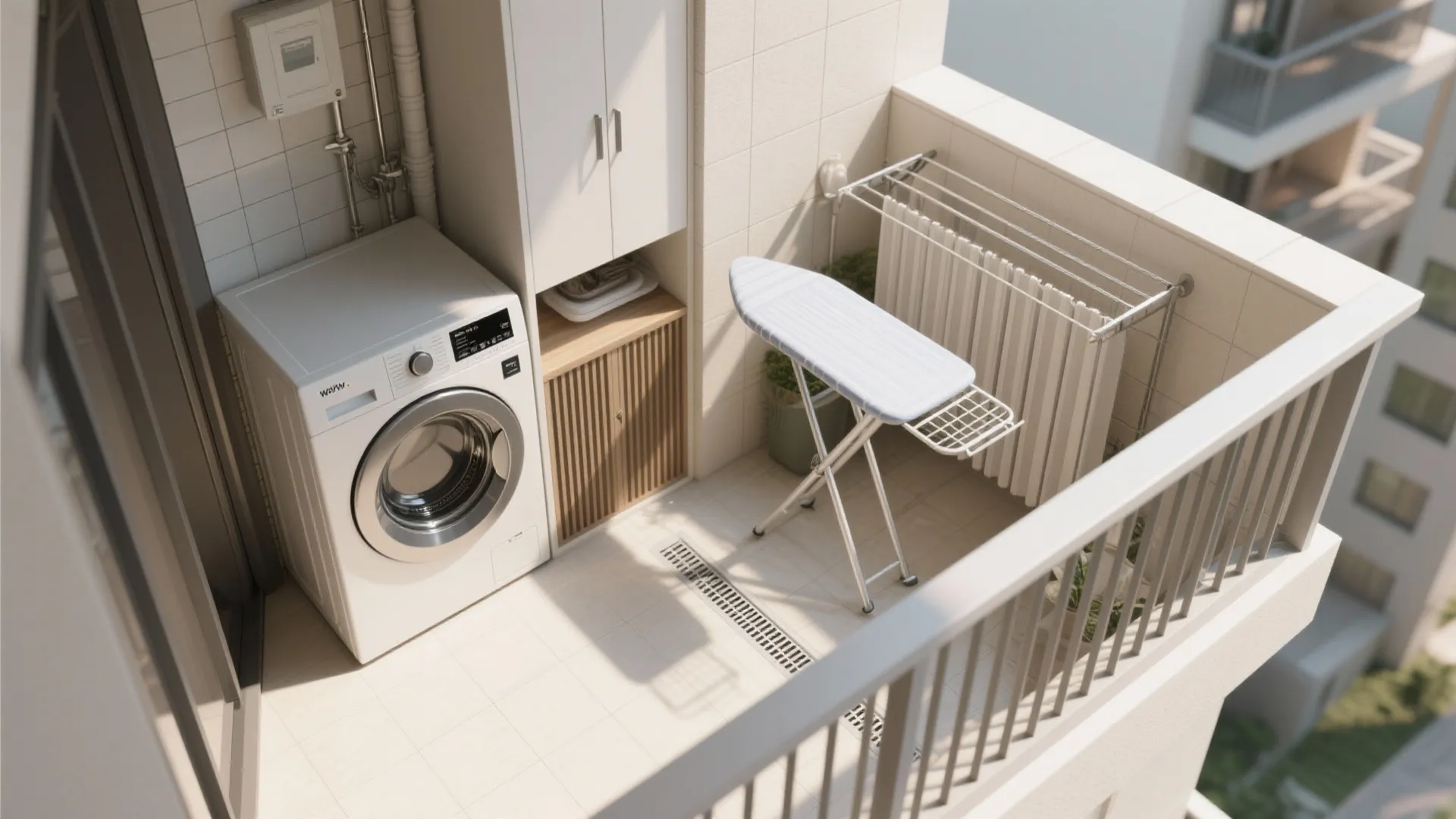 Utility balcony that tames monsoon chaos