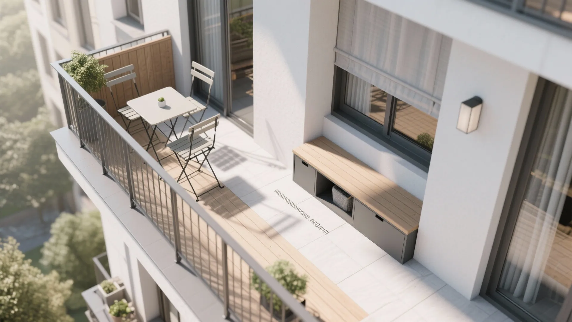 Fold-Flat Bistro Set and Hidden Storage Bench