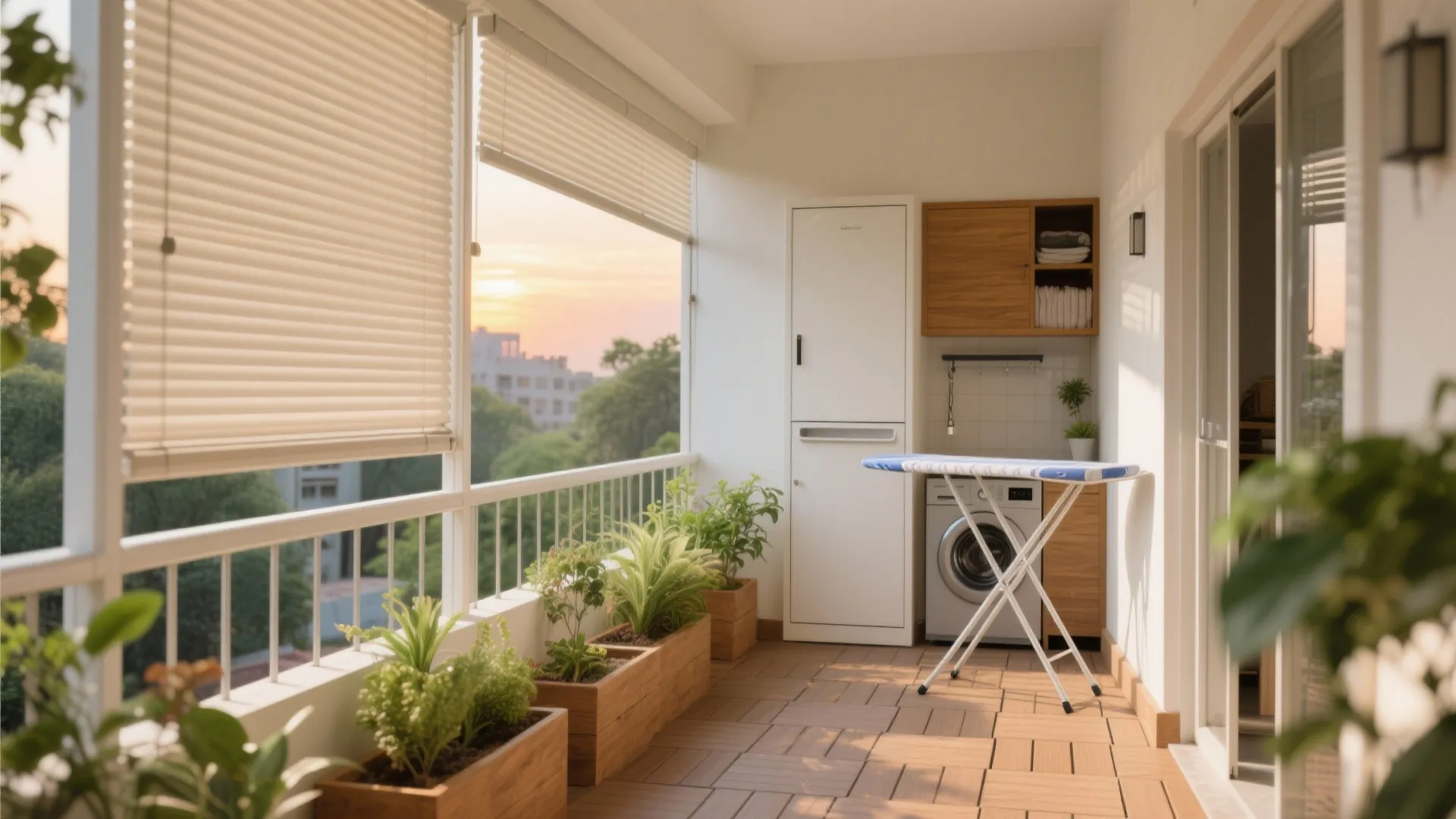 Balcony upgrades for greenery, laundry and breeze