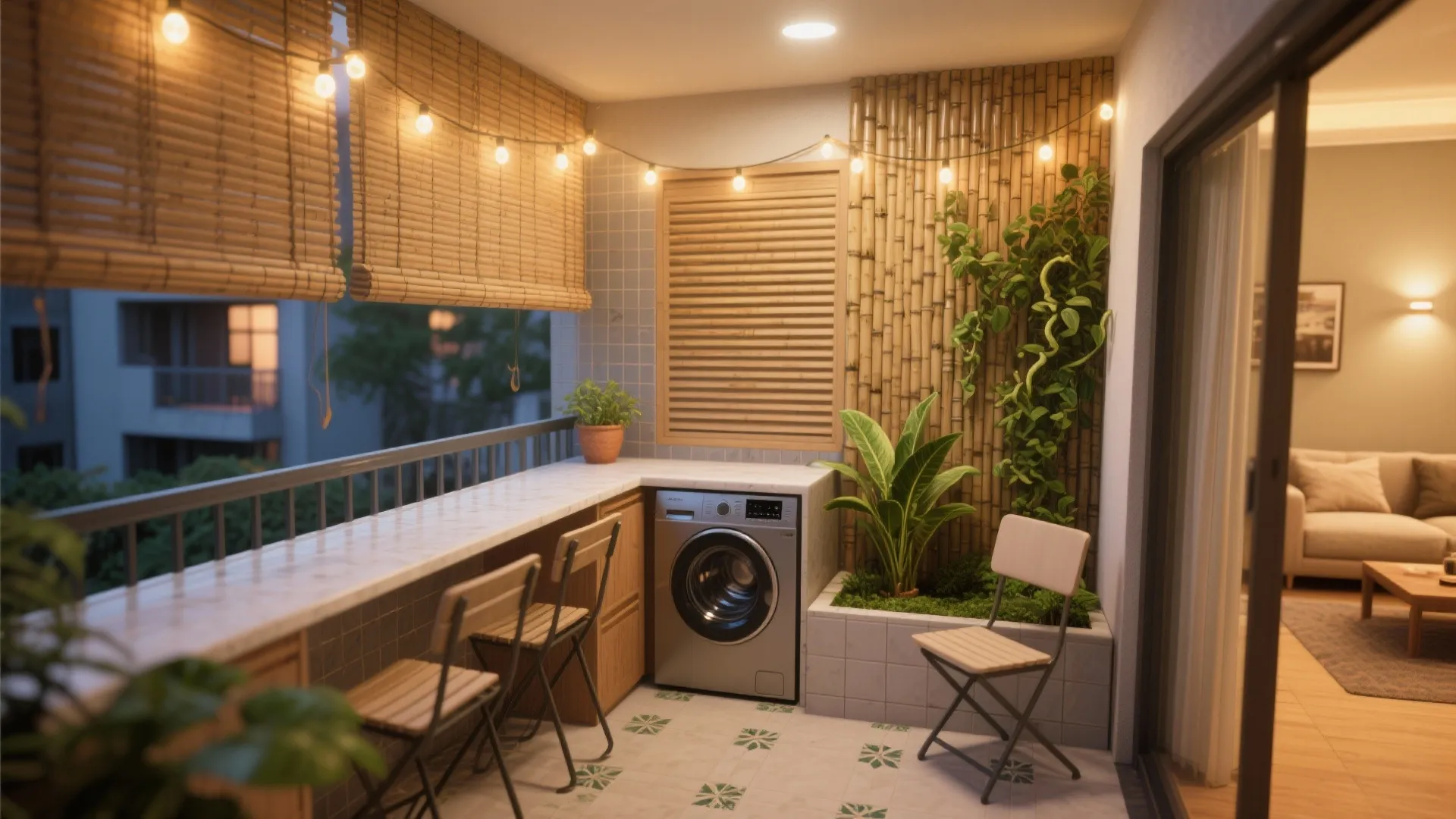 Balcony as utility + urban jungle (without losing serenity)