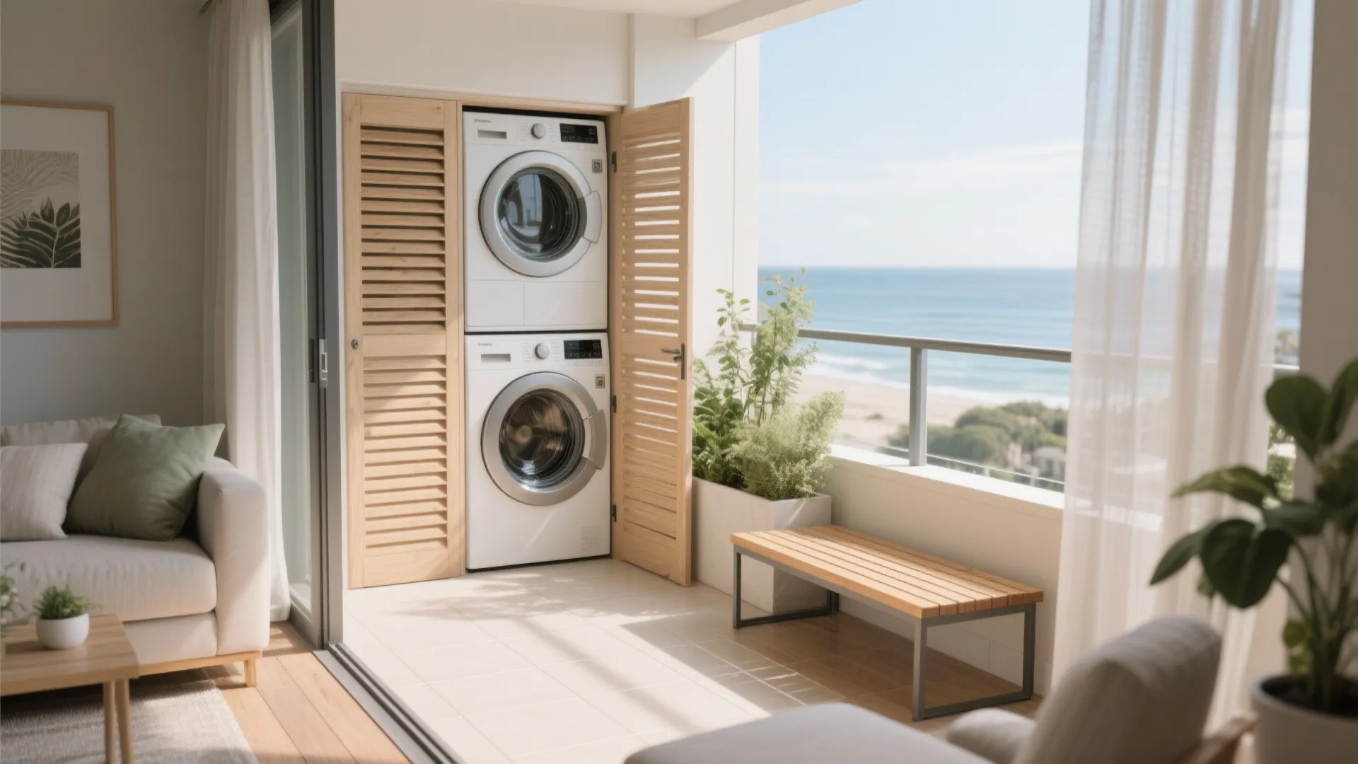 Balcony + Utility: Green Nook and Clever Daylight Strategies