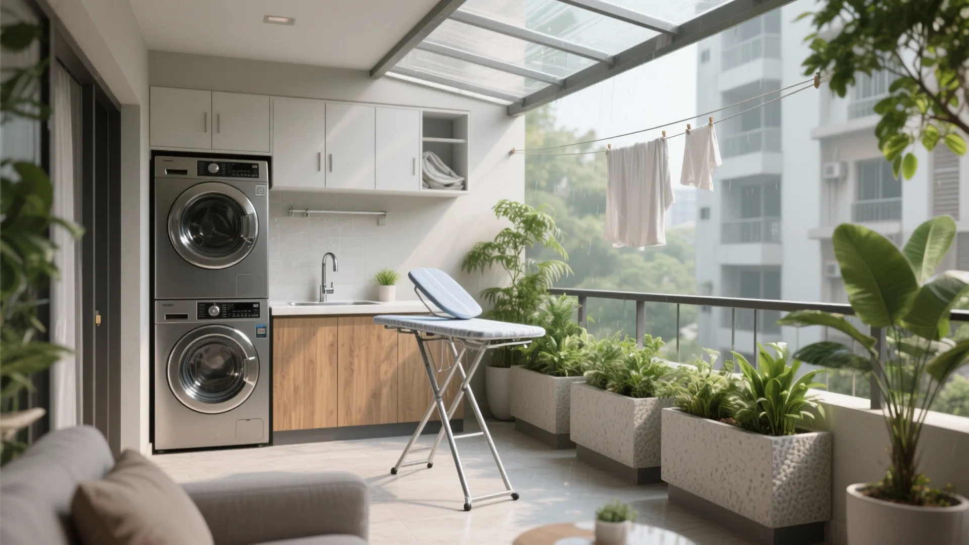 Balcony-utility upgrades and greenery that work with monsoon