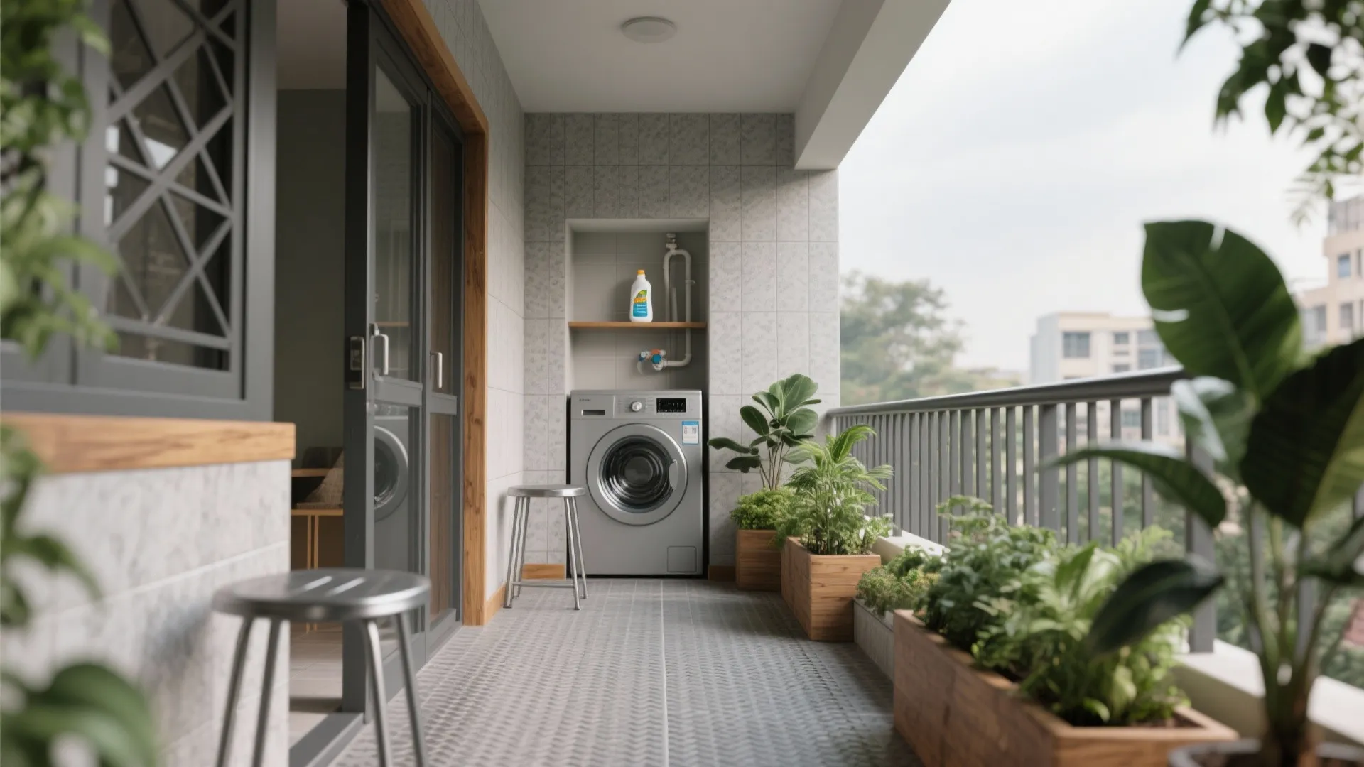 Balcony, utility, and climate-smart finishes for Rajarhat