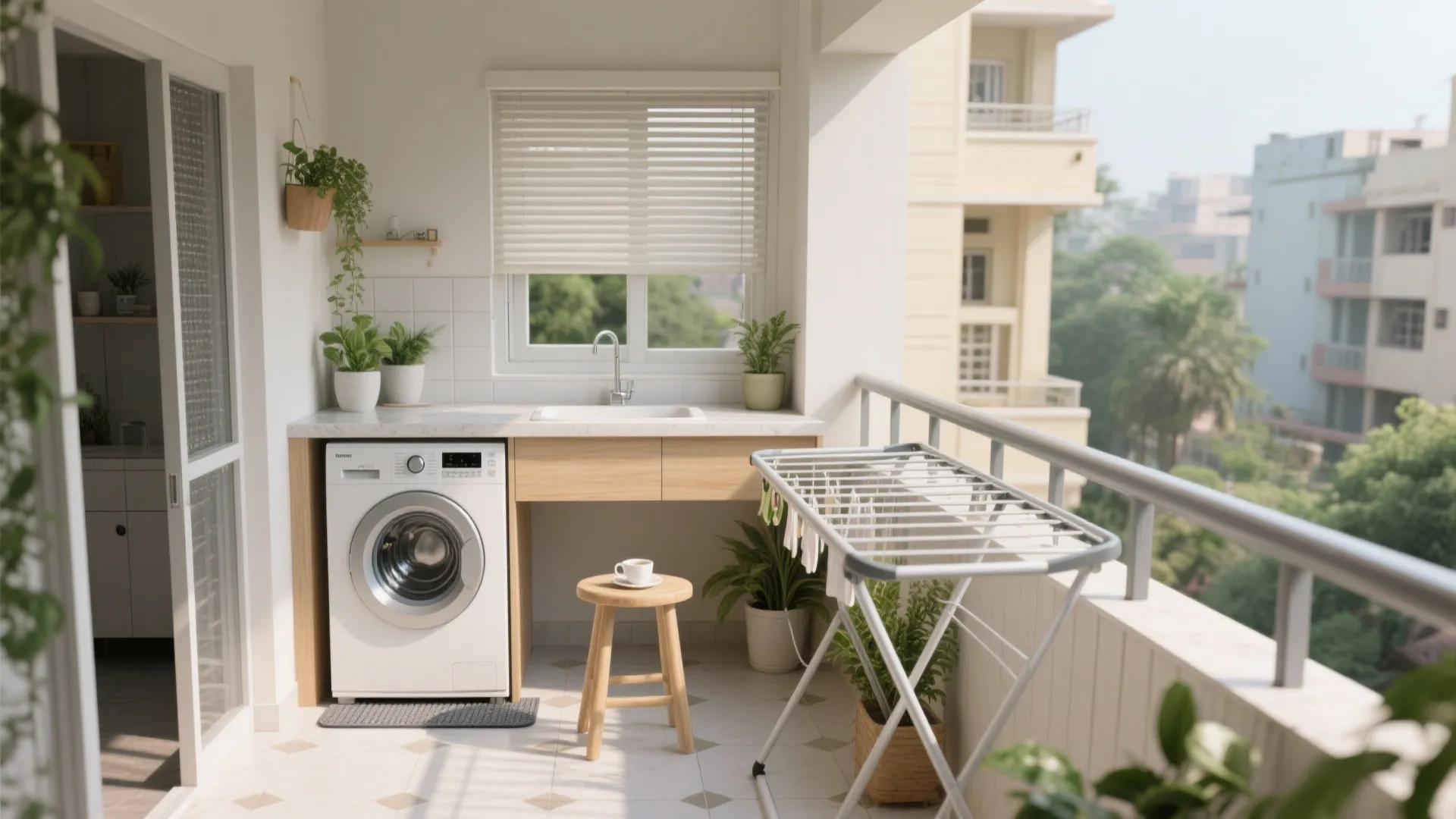 Balcony-utility that earns its square feet