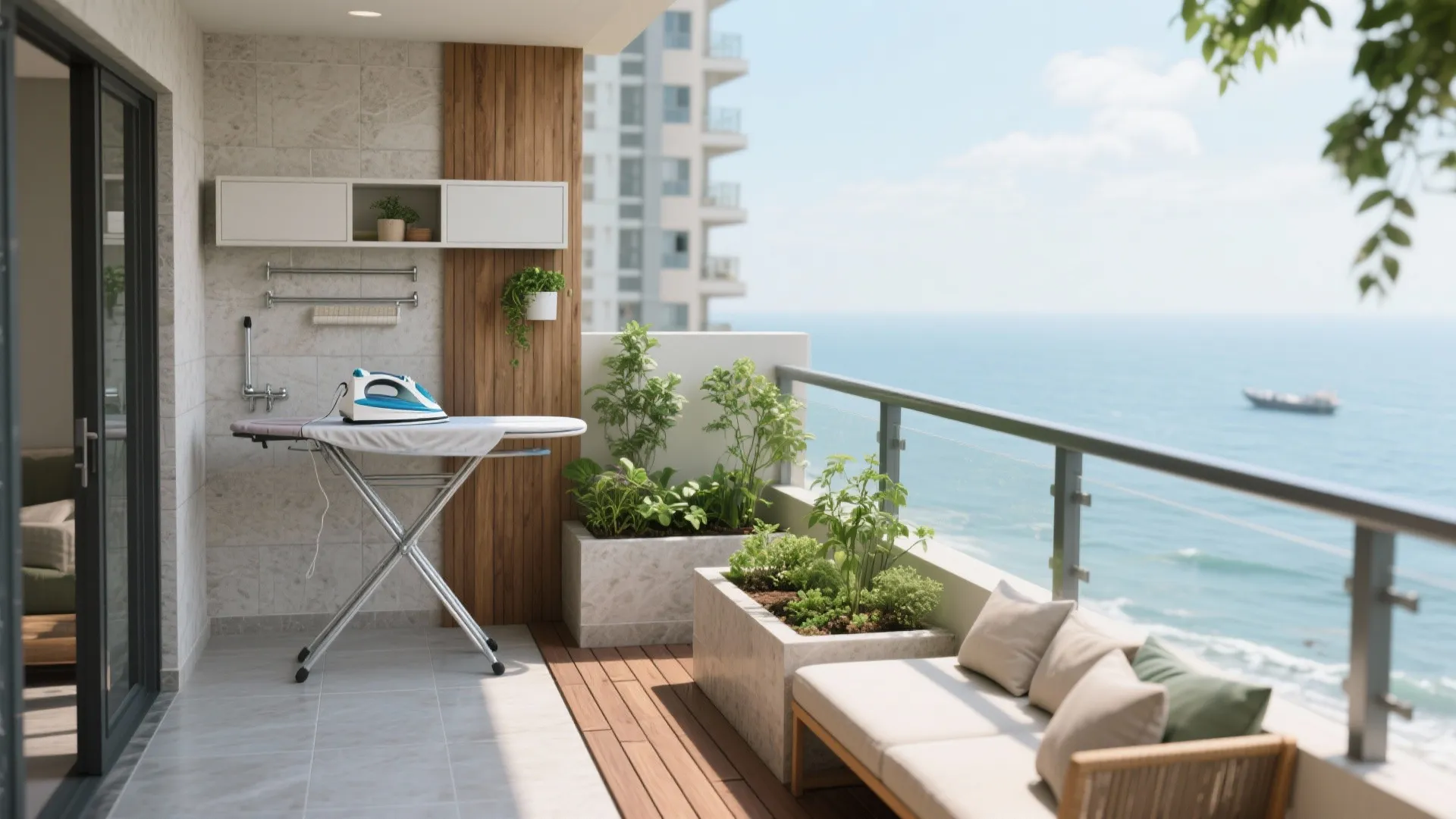 Balcony Utility + Greenery As a Bonus Room