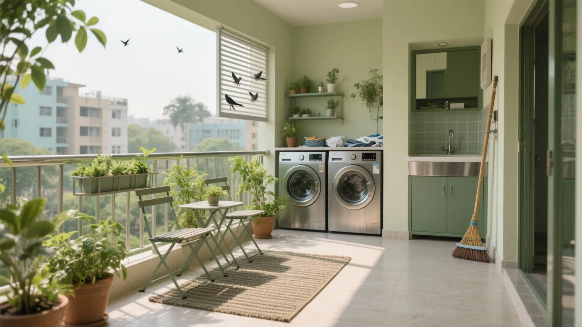 Balcony Greens and a Utility that Works