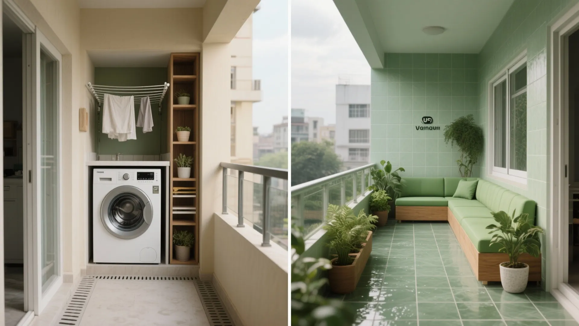 Balcony + utility makeover for monsoon-ready living