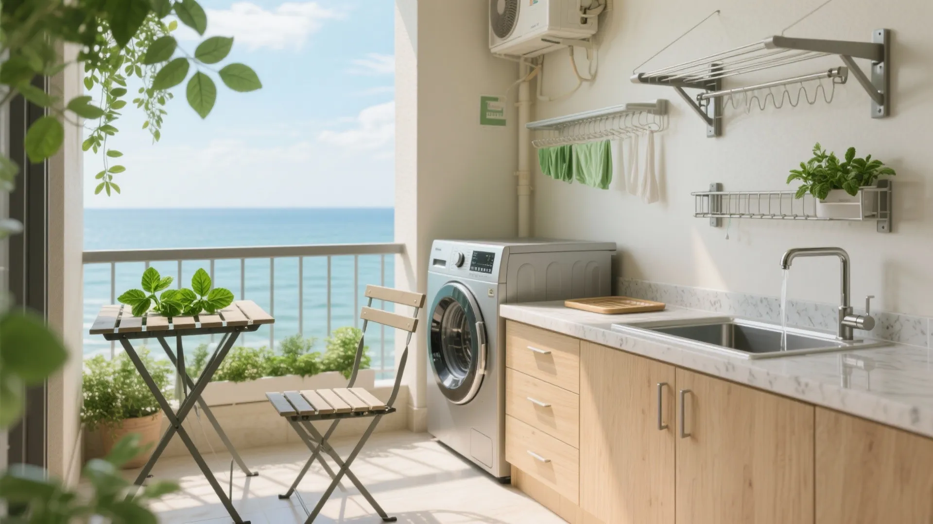 Balcony Utility + Green Micro-Laundry