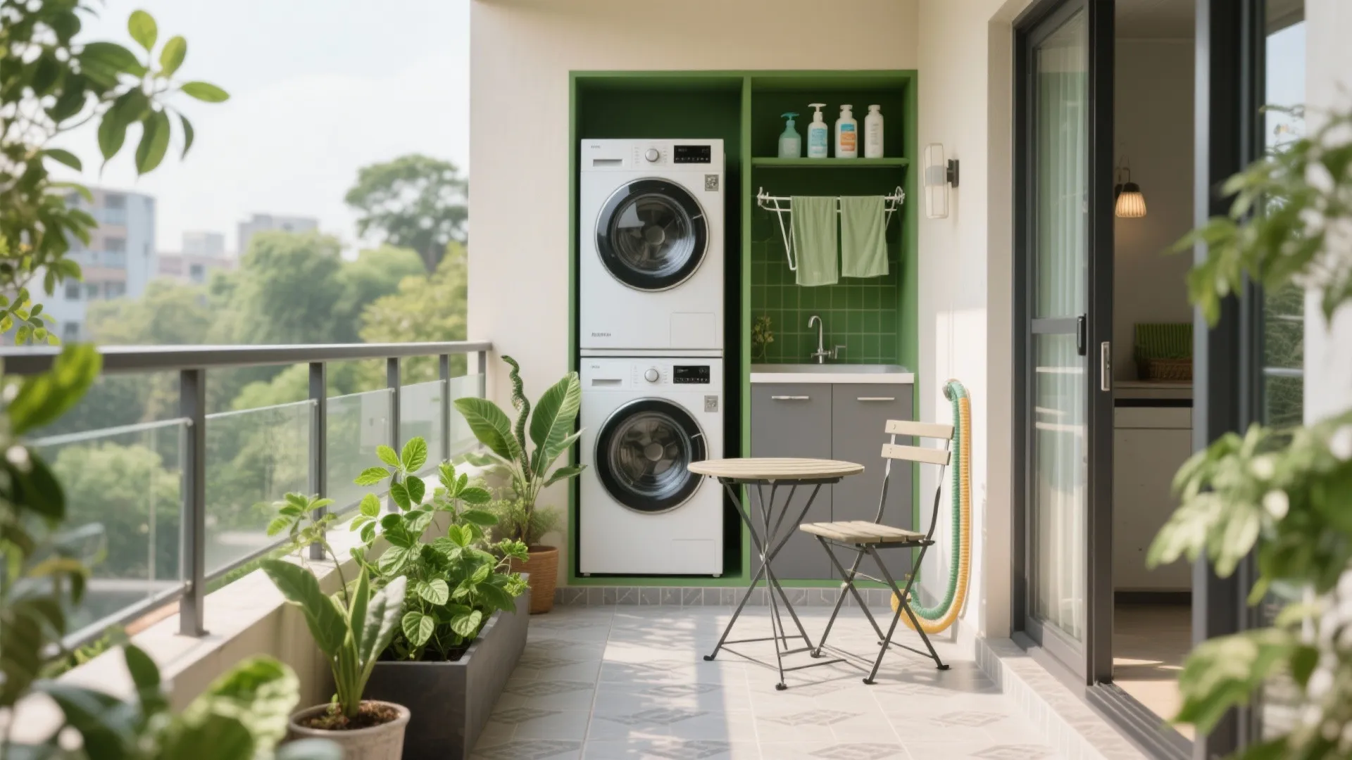 4) Balcony Utility + Green Corner