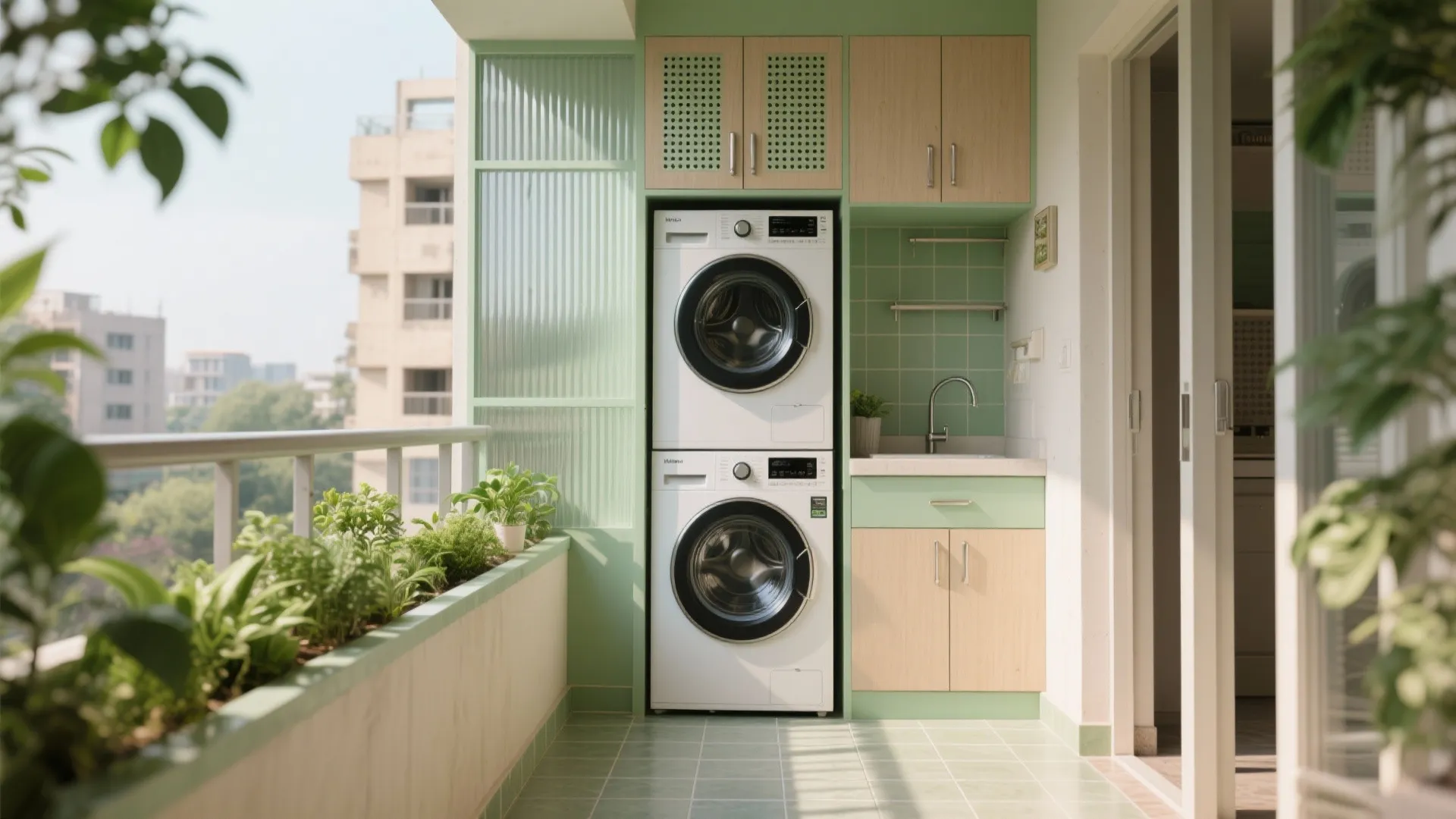 Balcony-To-Utility Conversion That Still Feels Green