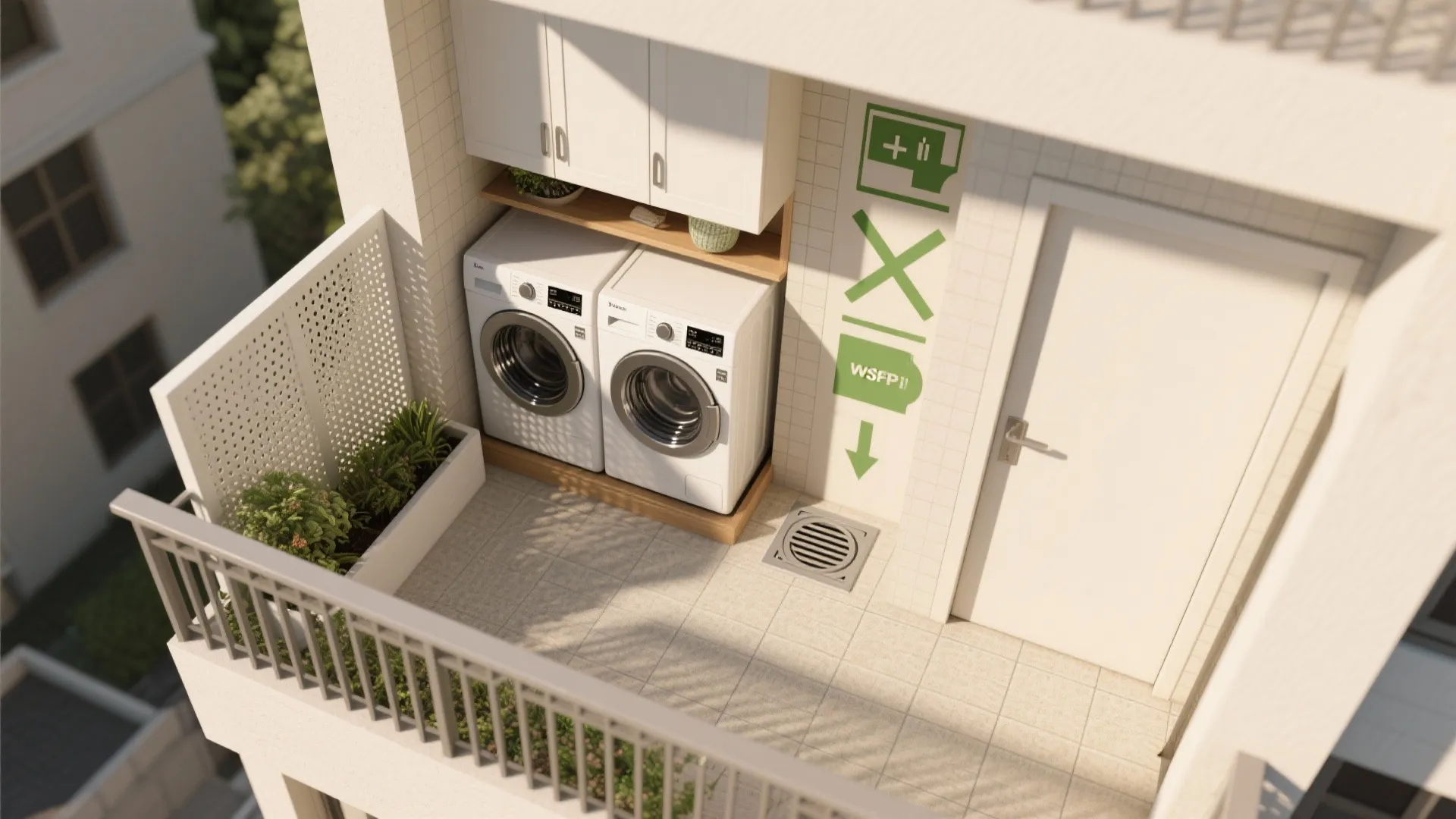 Balcony-To-Utility Conversion That Still Feels Green