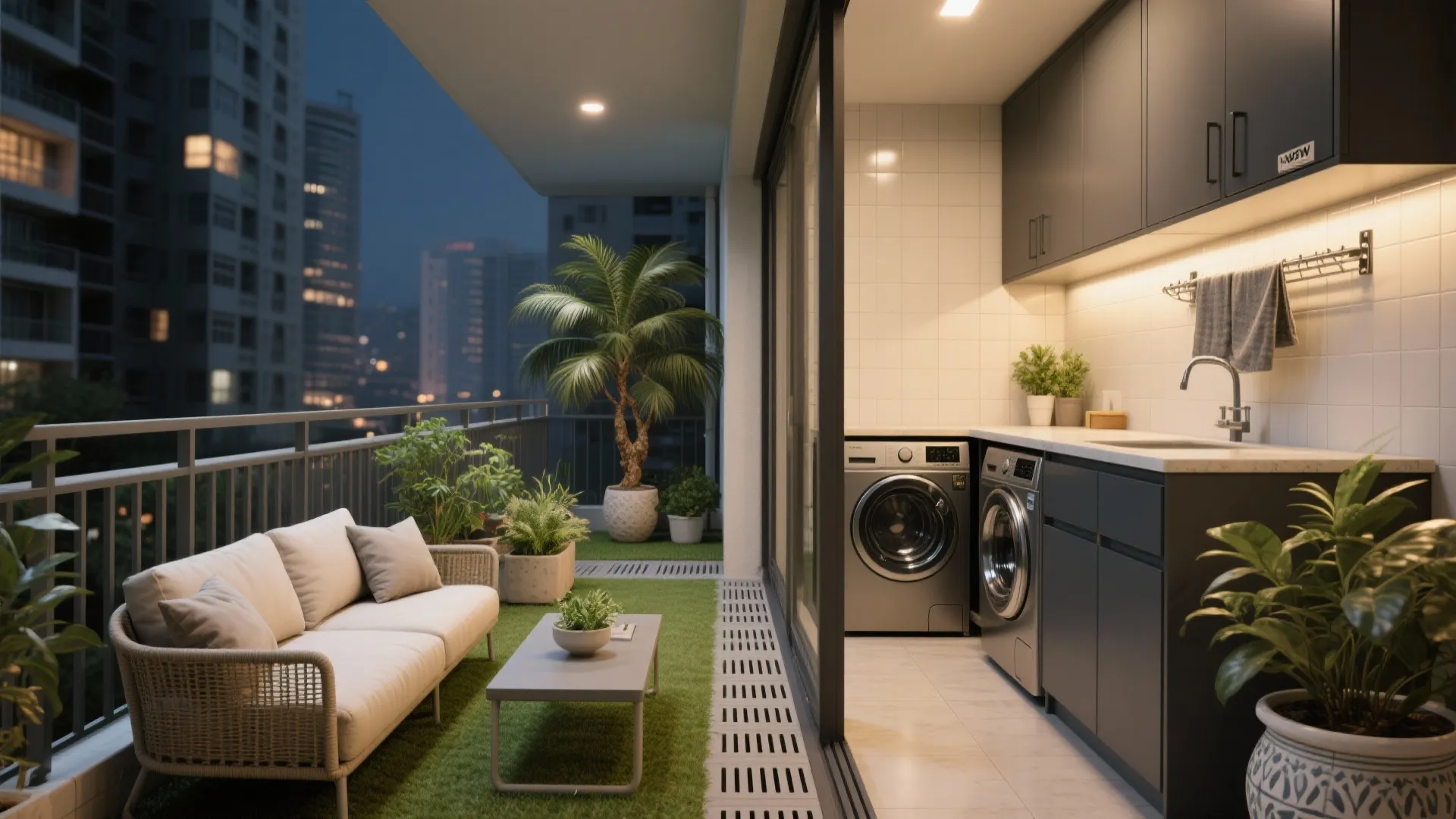 5) Balcony and utility that truly earn their rent