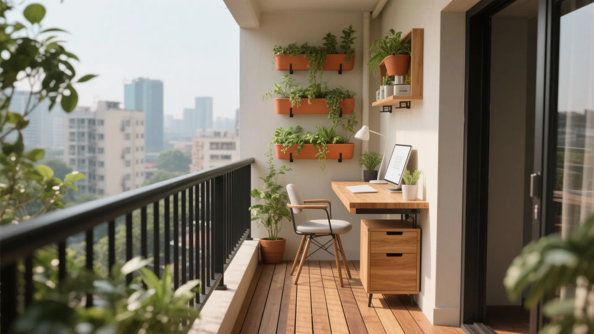 Balcony as a biophilic workspace