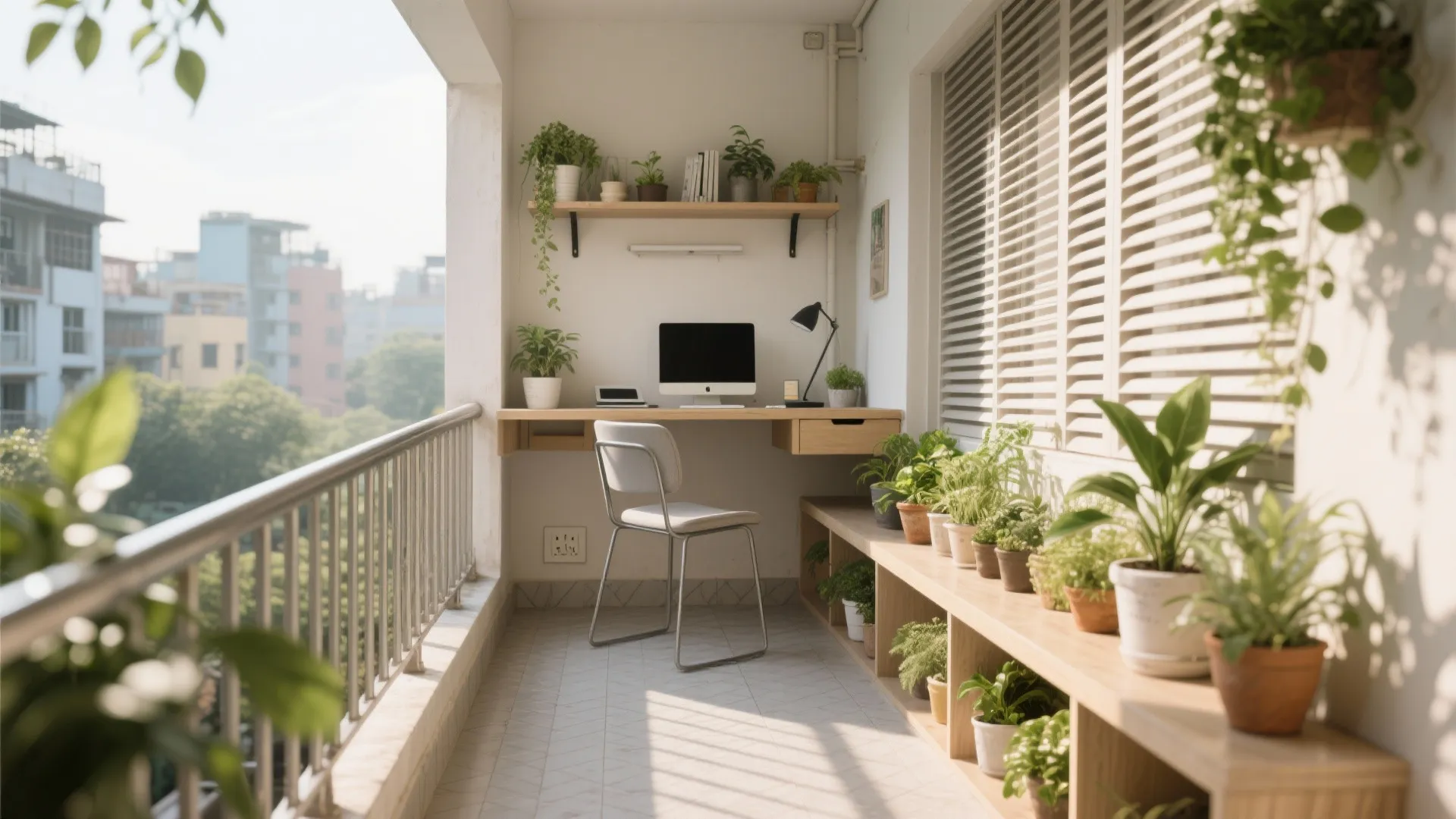 Balcony-utility as a green work nook