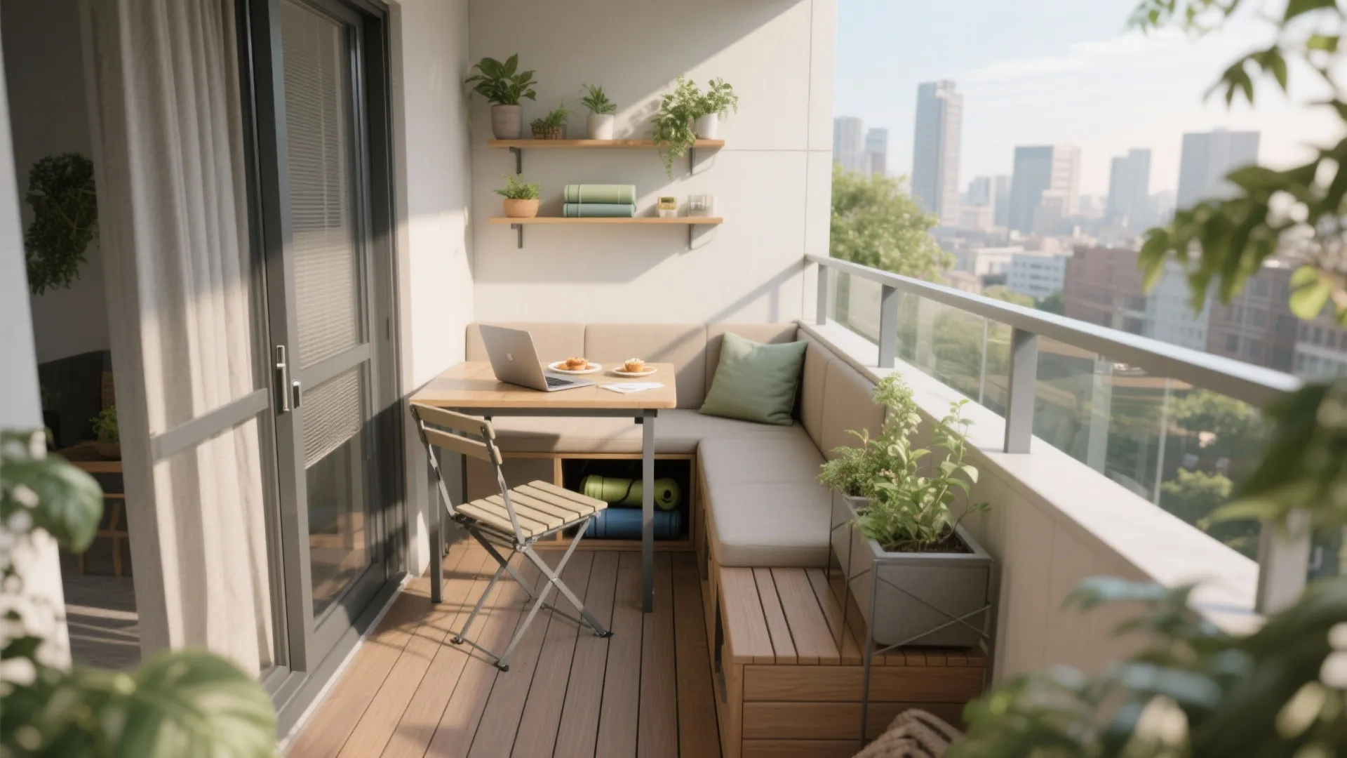 A Balcony Nook that Works Hard