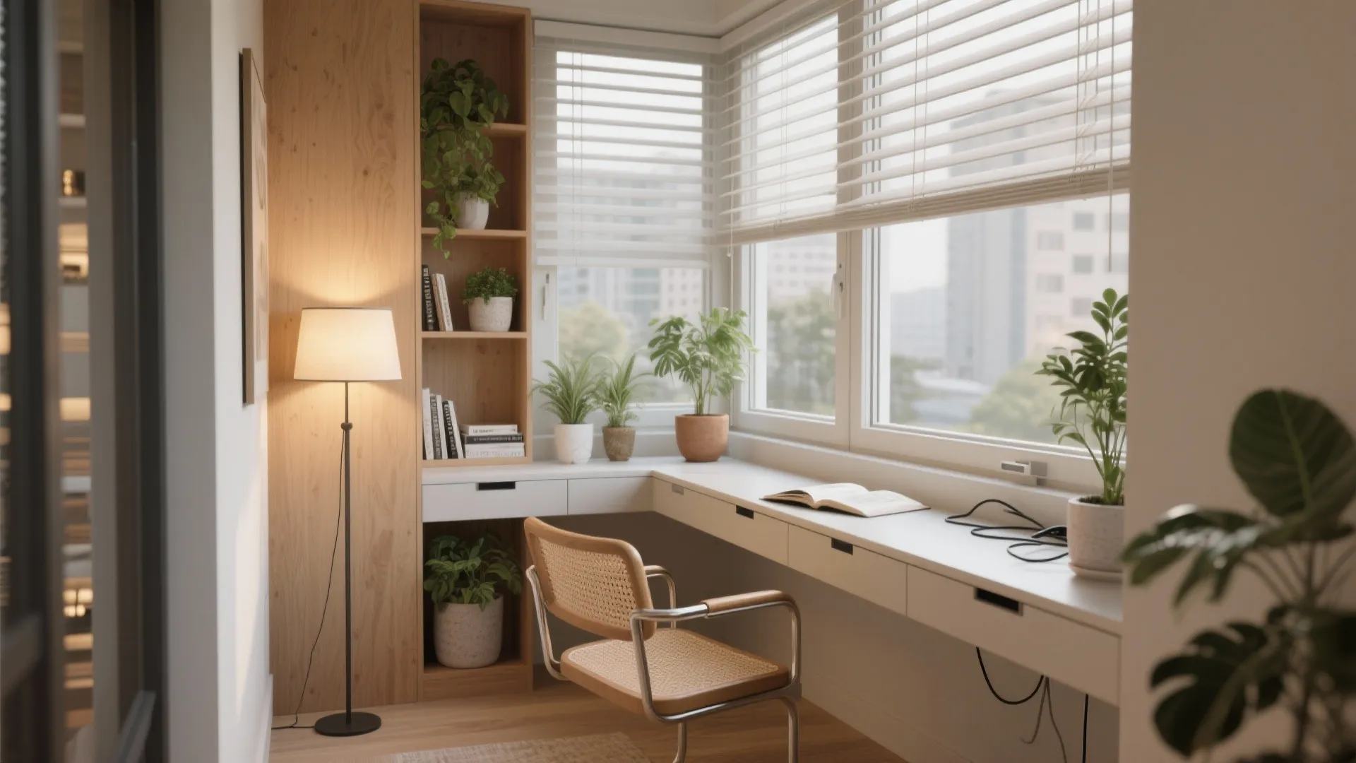 Balcony Integration and Flexible Work Nooks