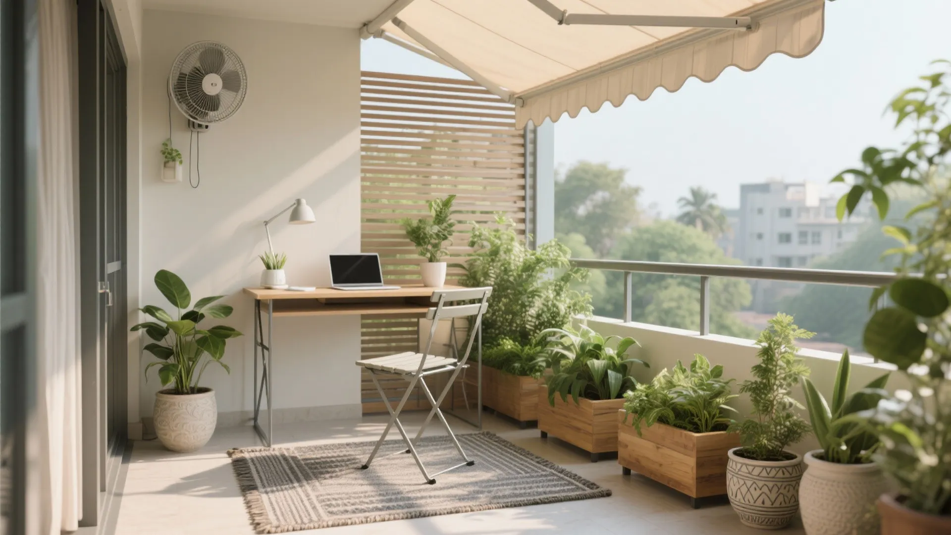 Balcony That Doubles as a Breathing Workspace