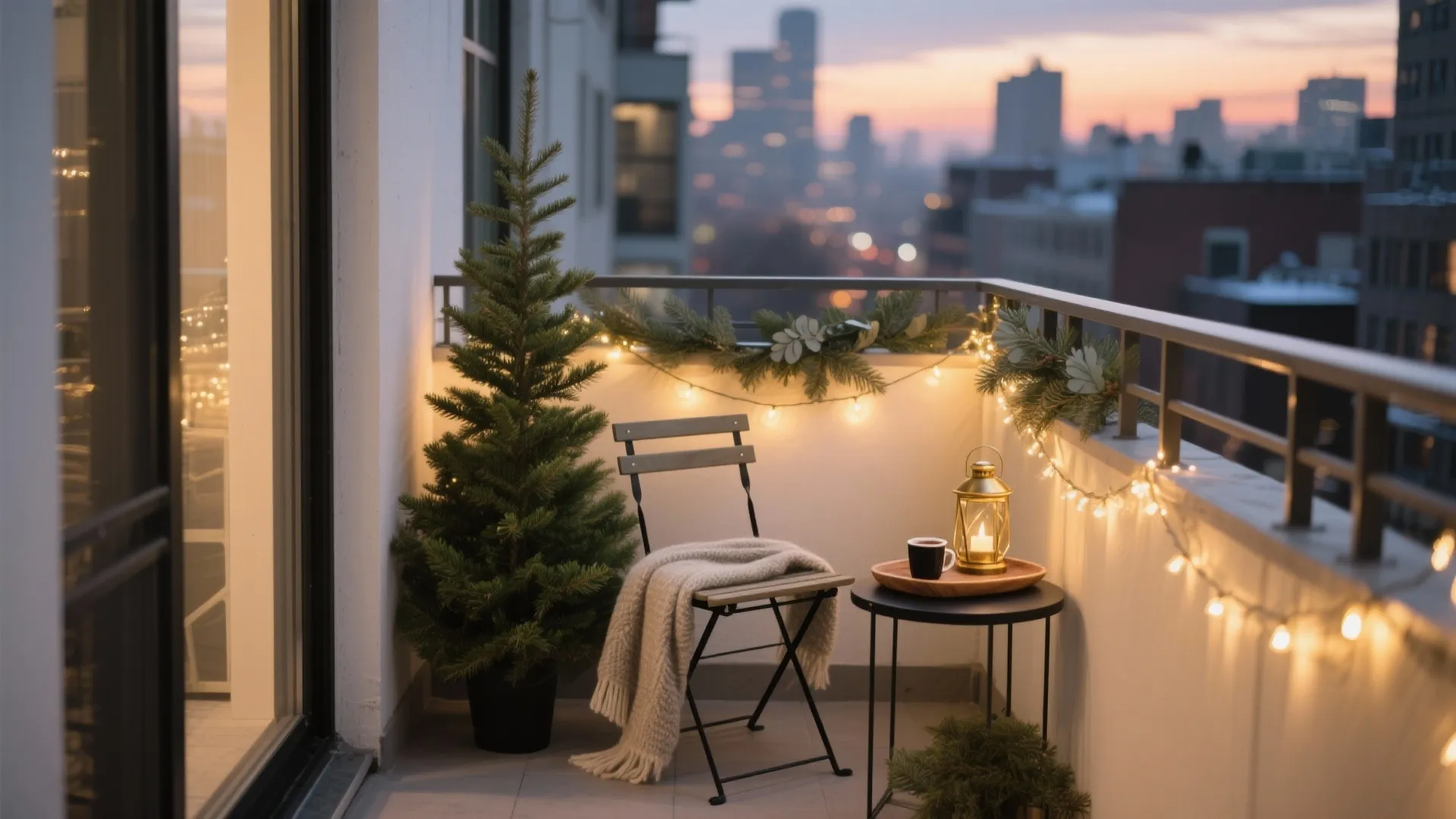 Christmas Decor for Apartment Balcony: 5 Ideas: Designer-approved small-space Christmas balcony decor ideas—layered lights, vertical greenery, compact seating, safe lanterns, and micro vignettes for cozy impact.