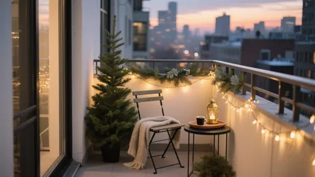Christmas Decor for Apartment Balcony: 5 Ideas