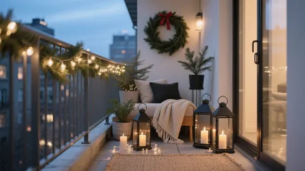 5 Apartment Balcony Christmas Decor Ideas That Shine