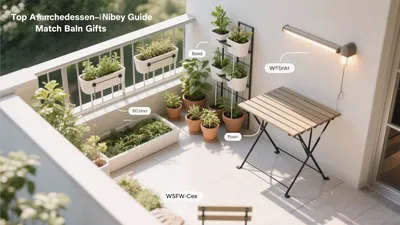 Cozy Balcony Garden with Modern Furniture