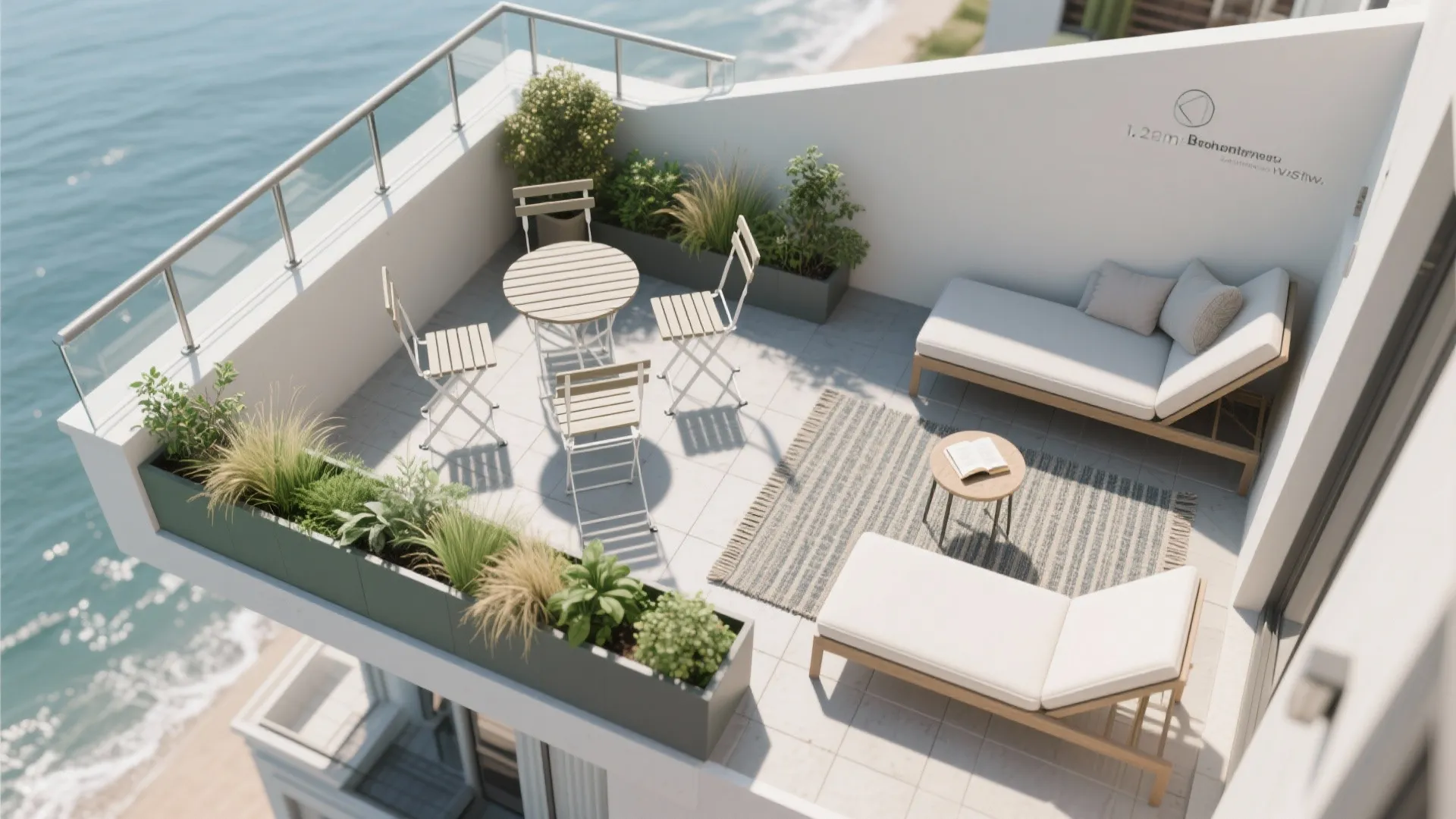 Smart zoning: café corner, green edge, and a reading nook