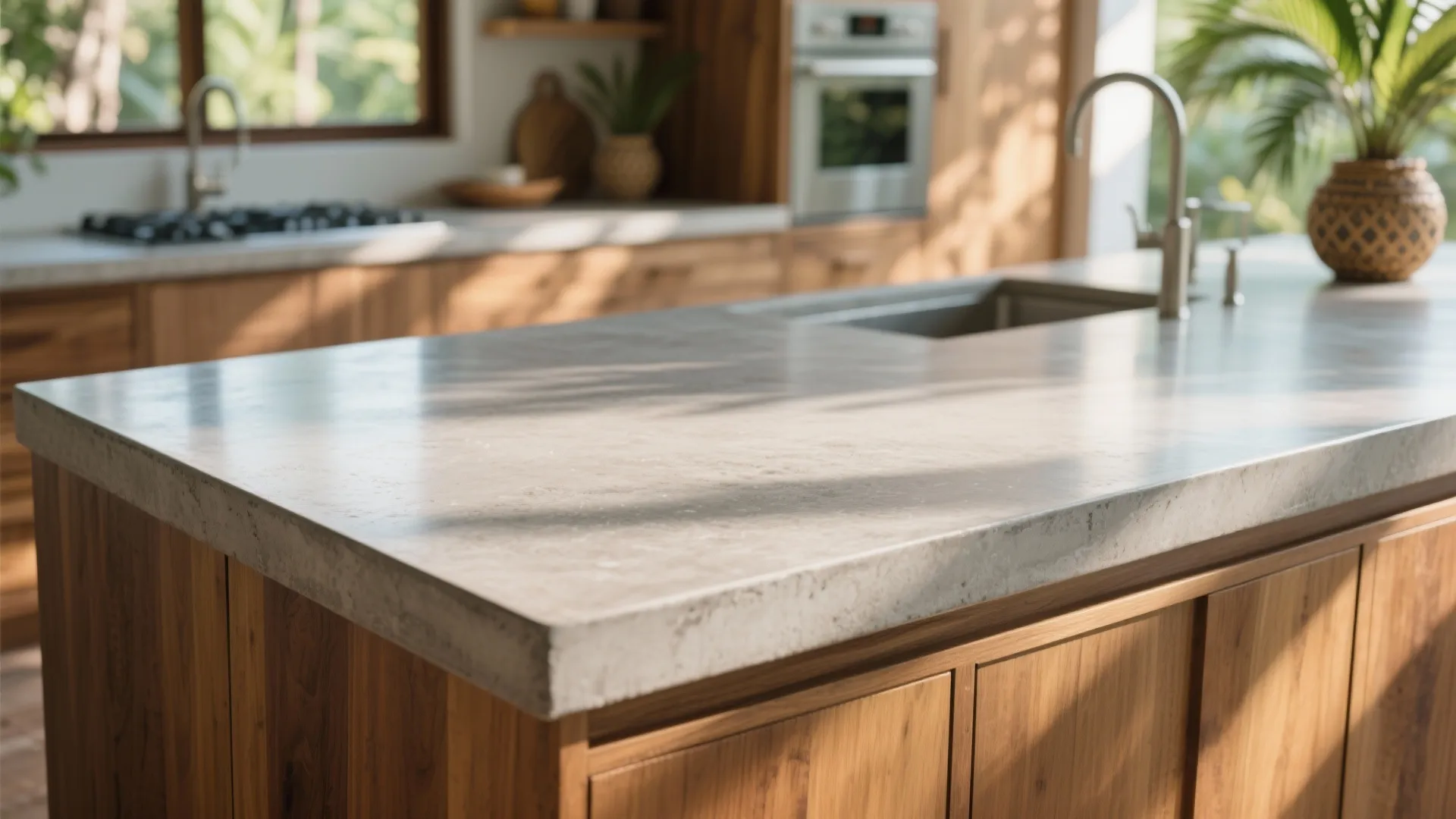 5. Stone or Concrete Countertops