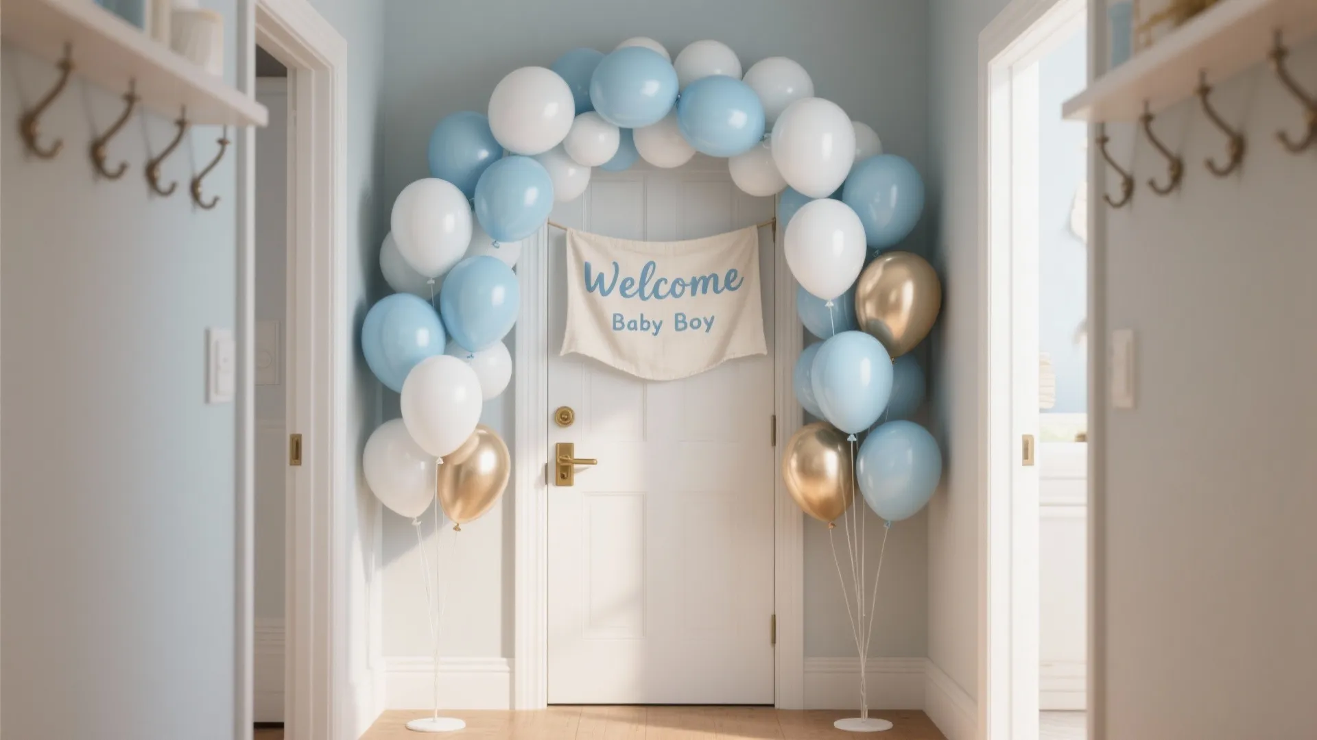 Playful Balloon Arch + Welcome Banner