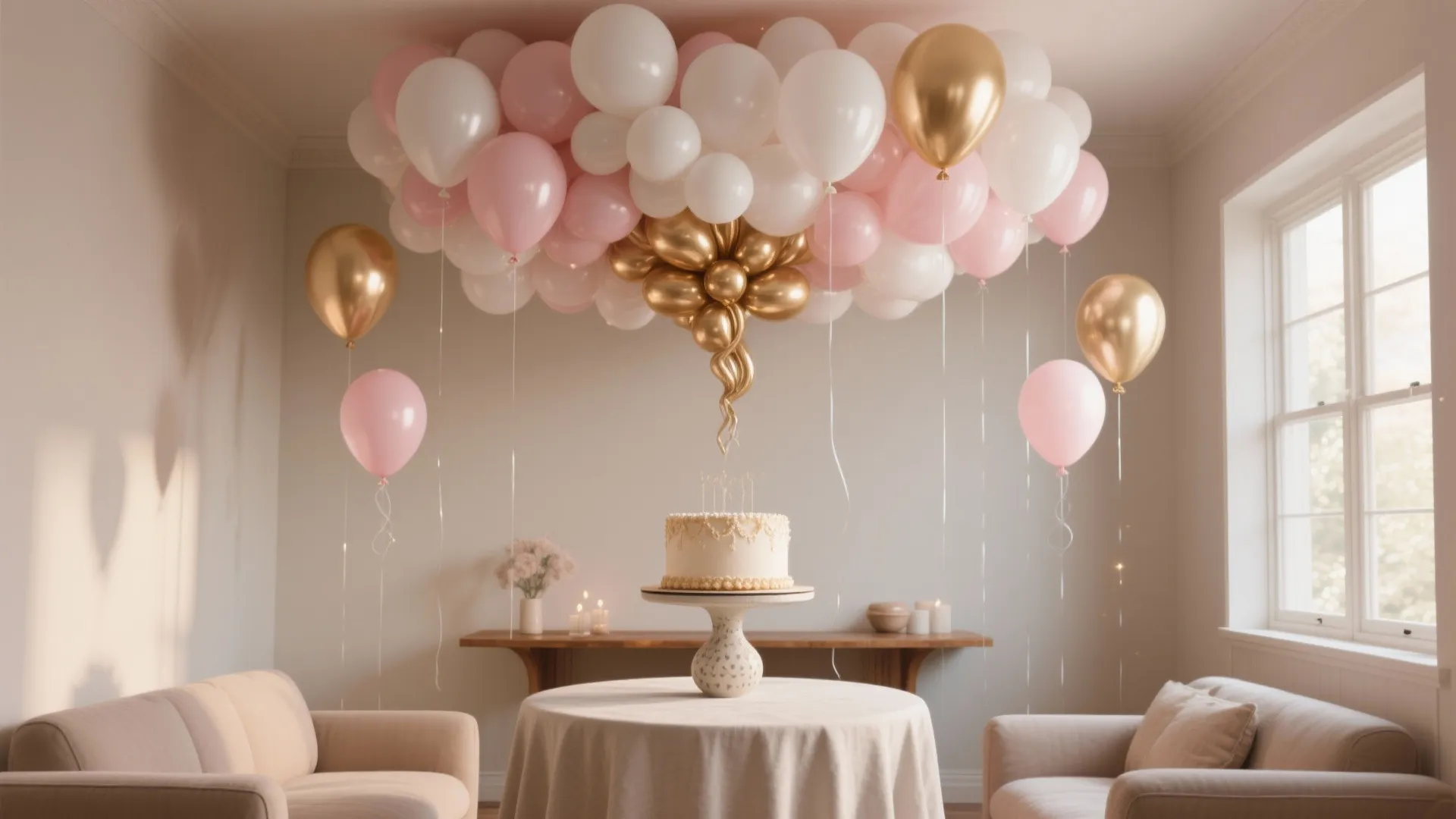 Balloon Ceiling Canopy with Sculptural Clusters