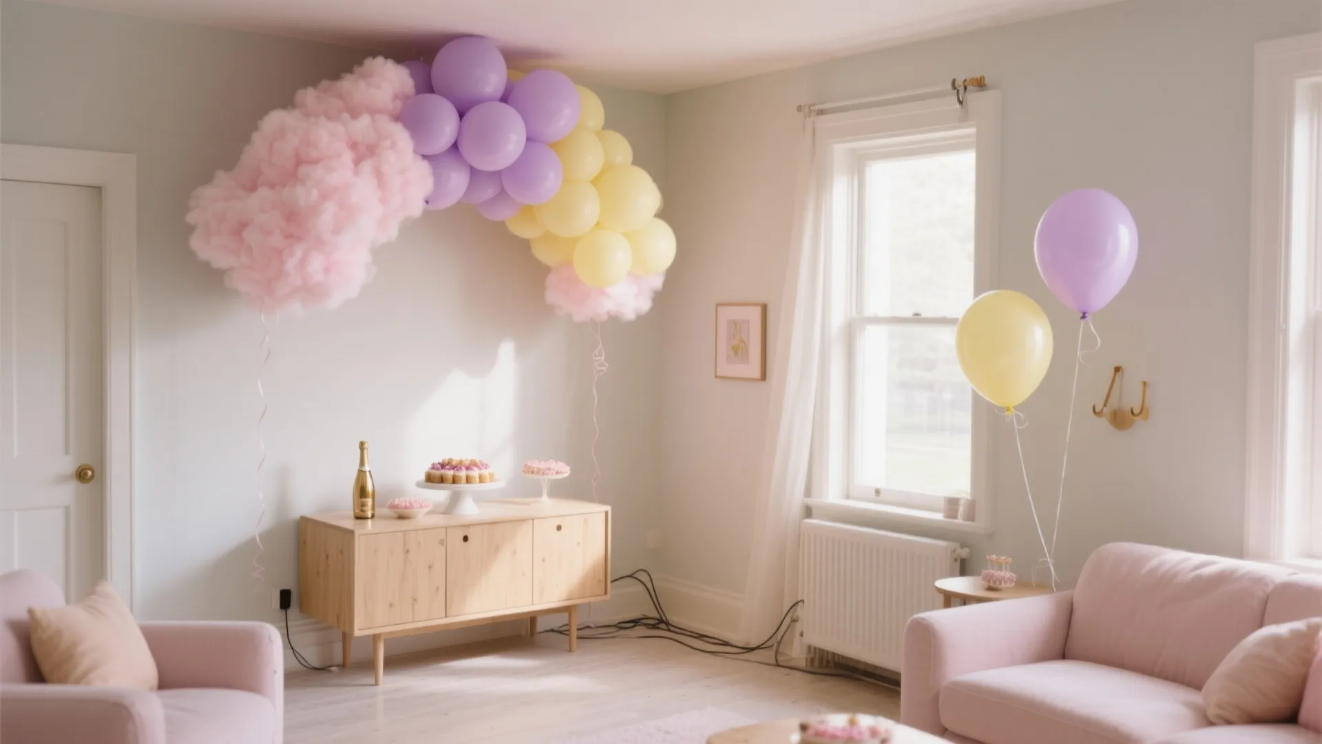 Soft Pastel Balloon Cloud