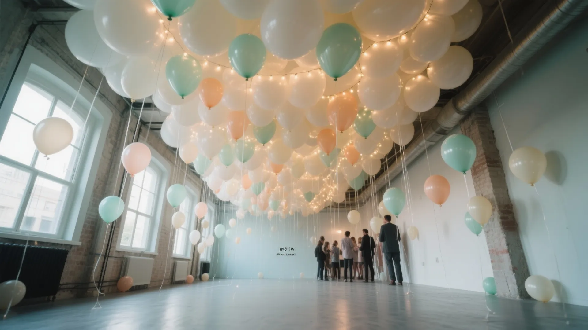 Balloon Cloud Ceiling with Soft Lighting