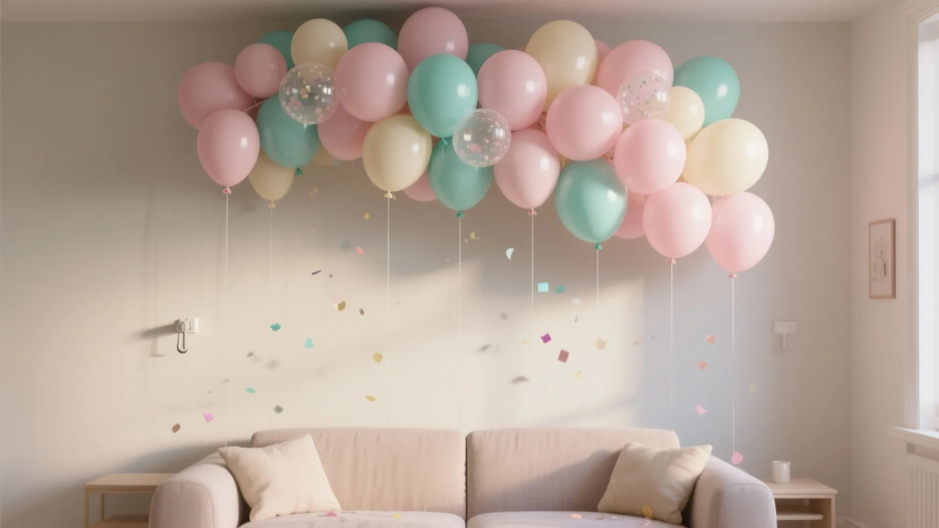 Pastel Balloon Cloud with Gentle Asymmetry