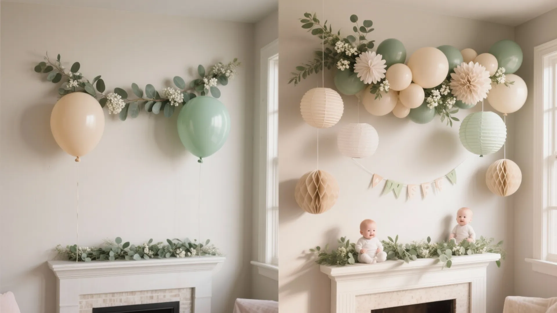 3) Balloon Garland + Greenery Accents (Or Paper Alternatives)