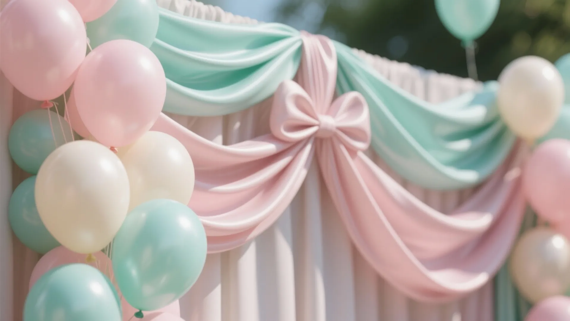Soft Pastels + Layered Balloon Backdrop