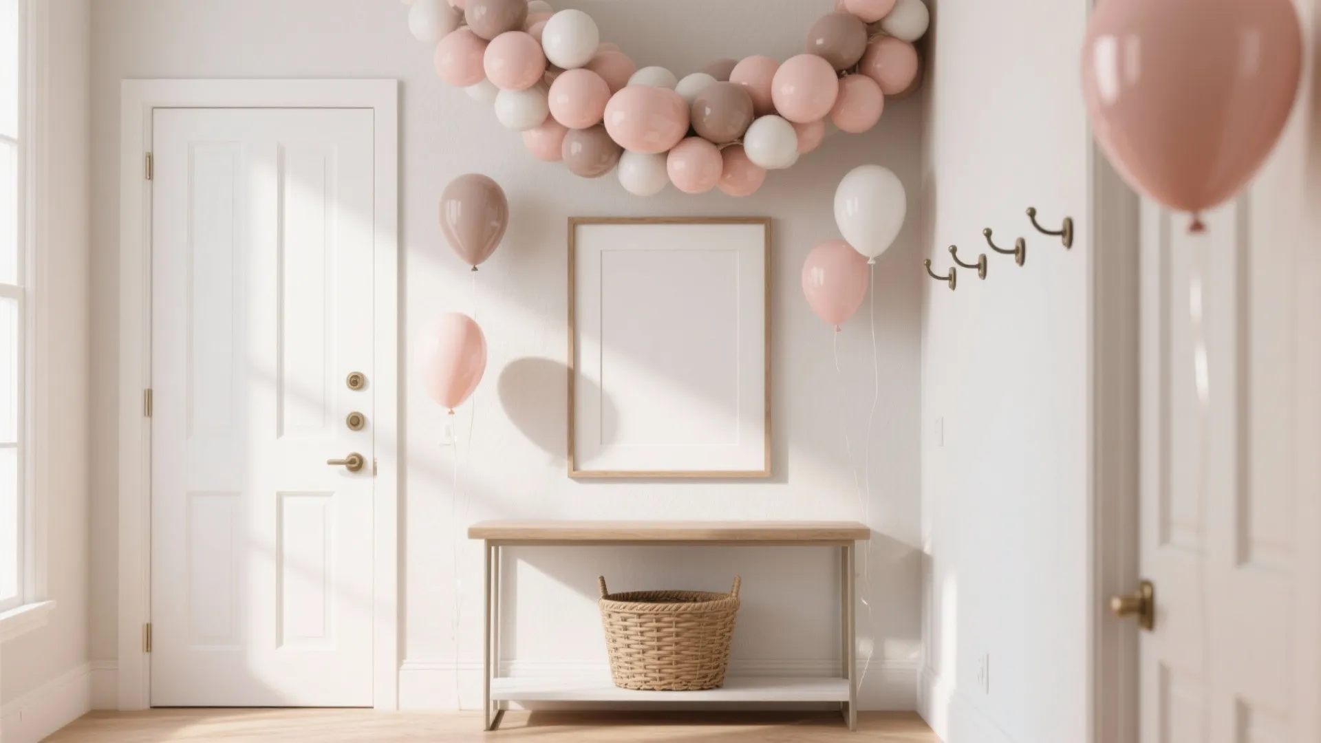 Pastel Balloon Garland Entry Moment
