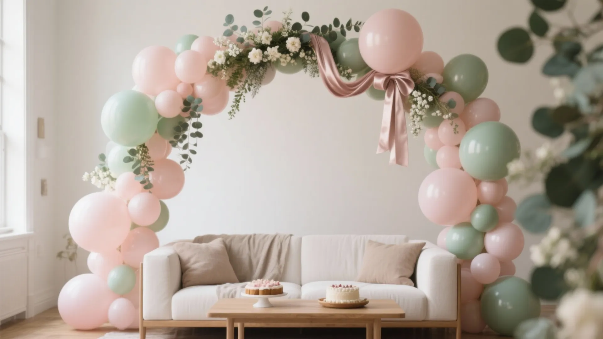 DIY Balloon-and-Floral Garland