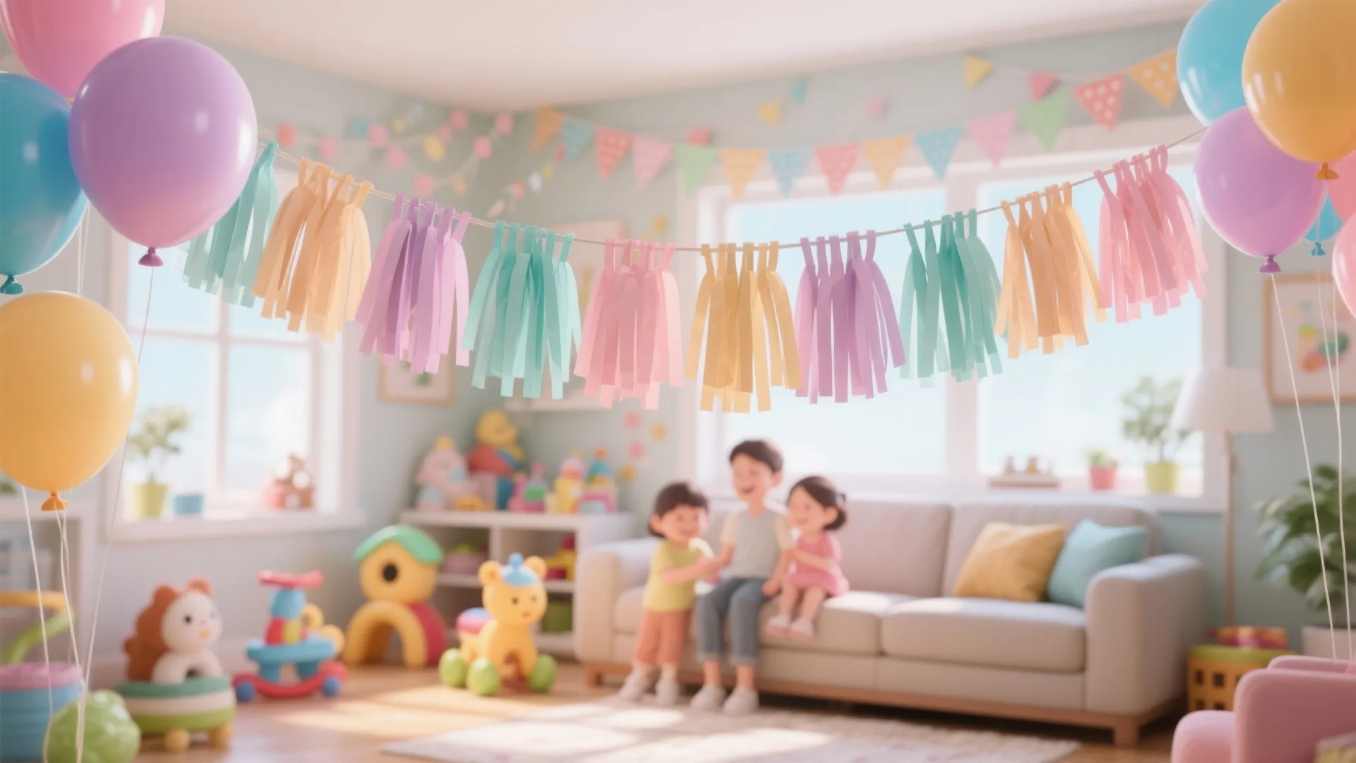 4. Balloon Fringe Banner