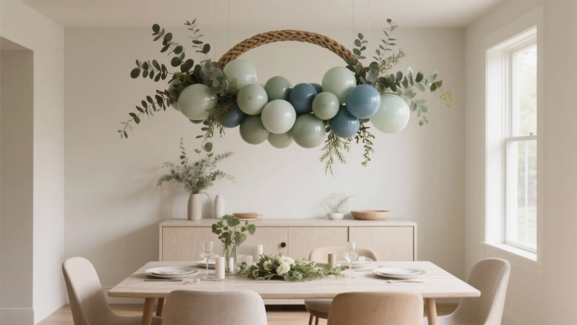 Balloon + Greenery Hybrid Statement