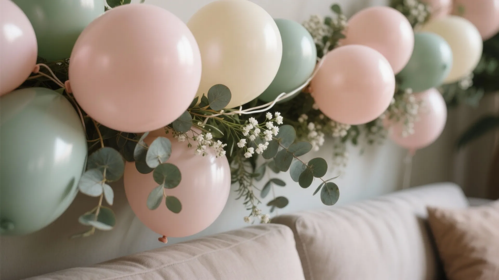 Balloon + Greenery Layers for a Fresh, Elevated Look