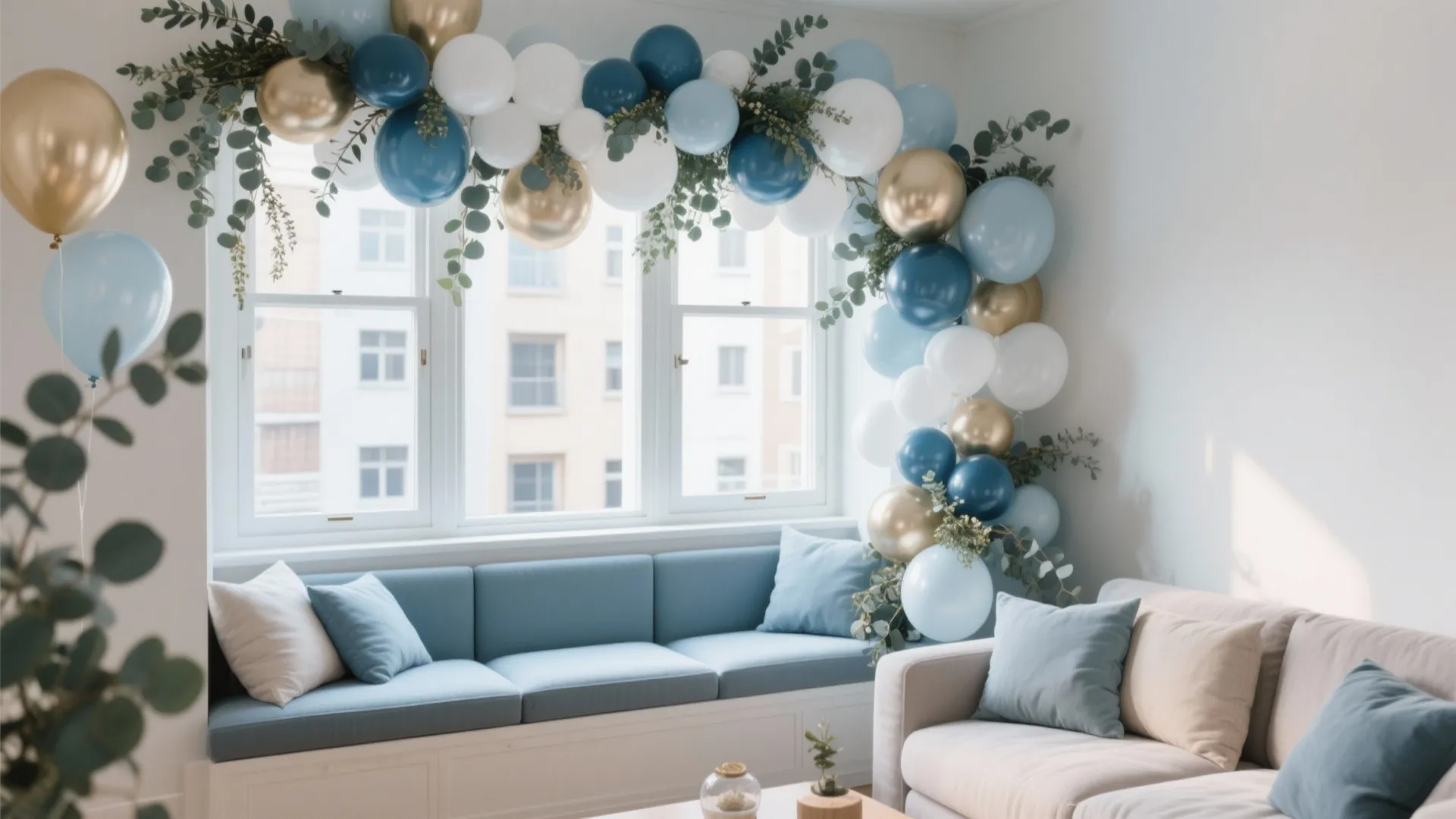 Balloon Garland + Floral Greenery Blend