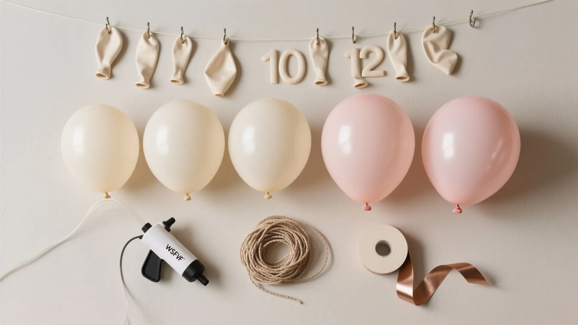 Neutral Balloons + Paper Garlands