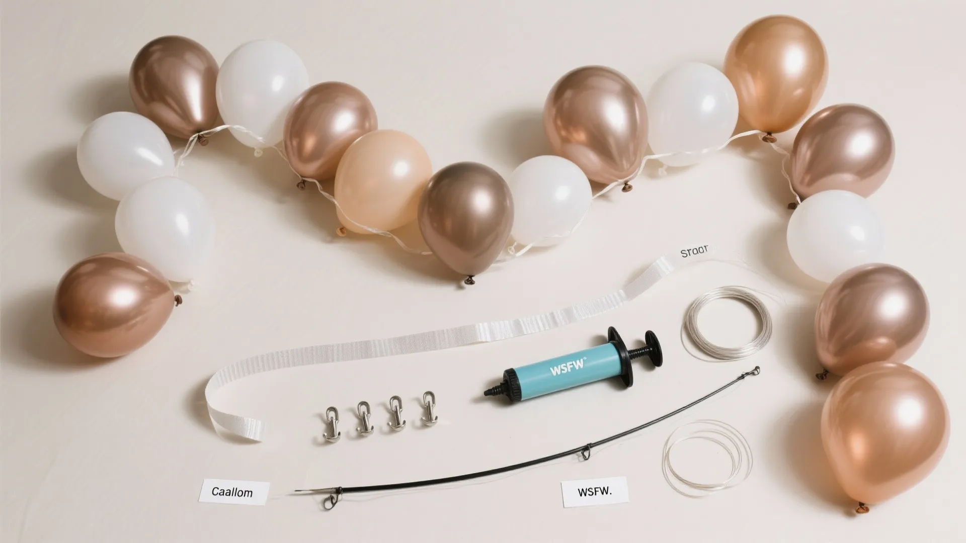 Balloon Garland Over the Dessert Table