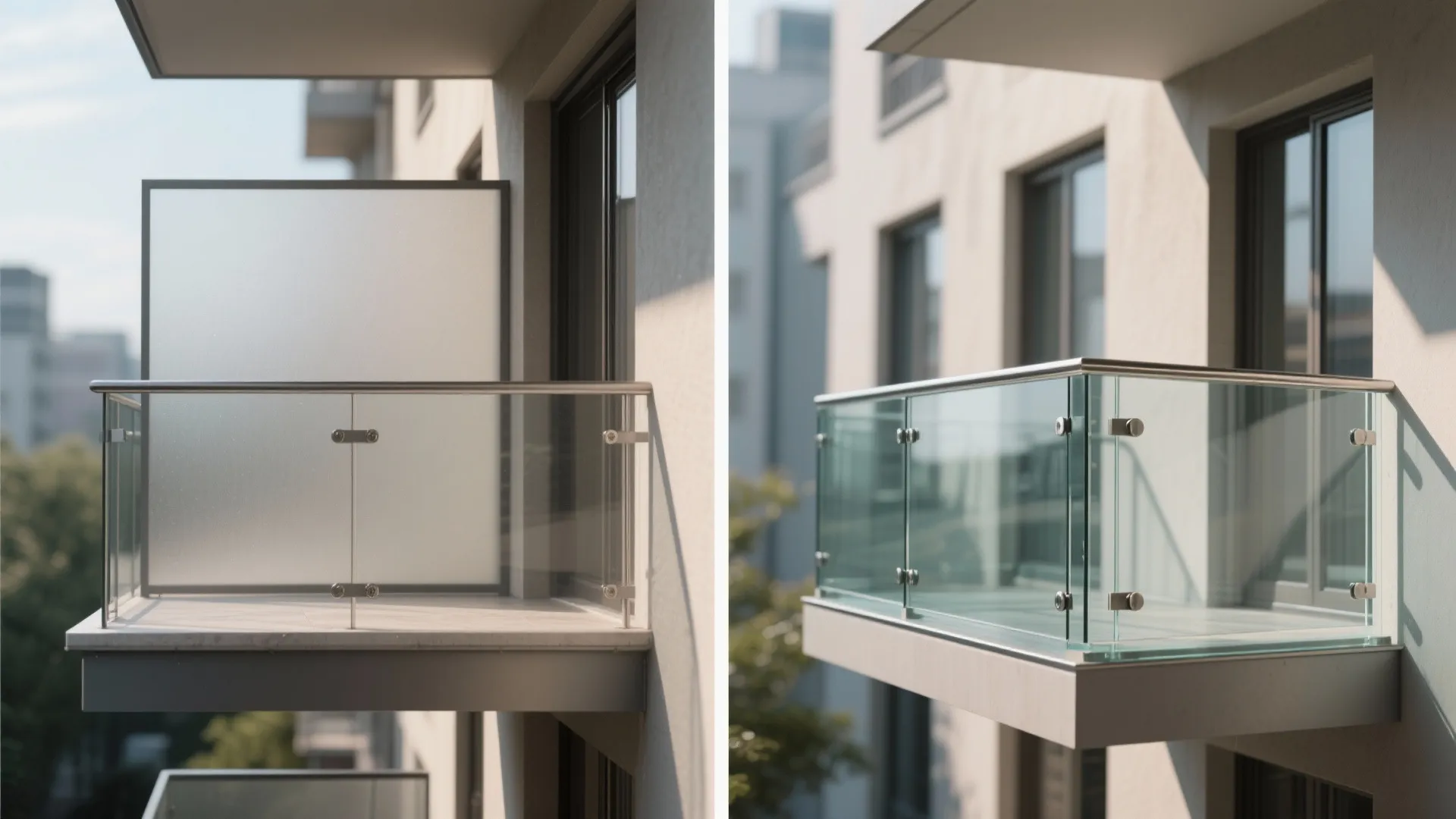 Clear balustrades and low-sill panoramas