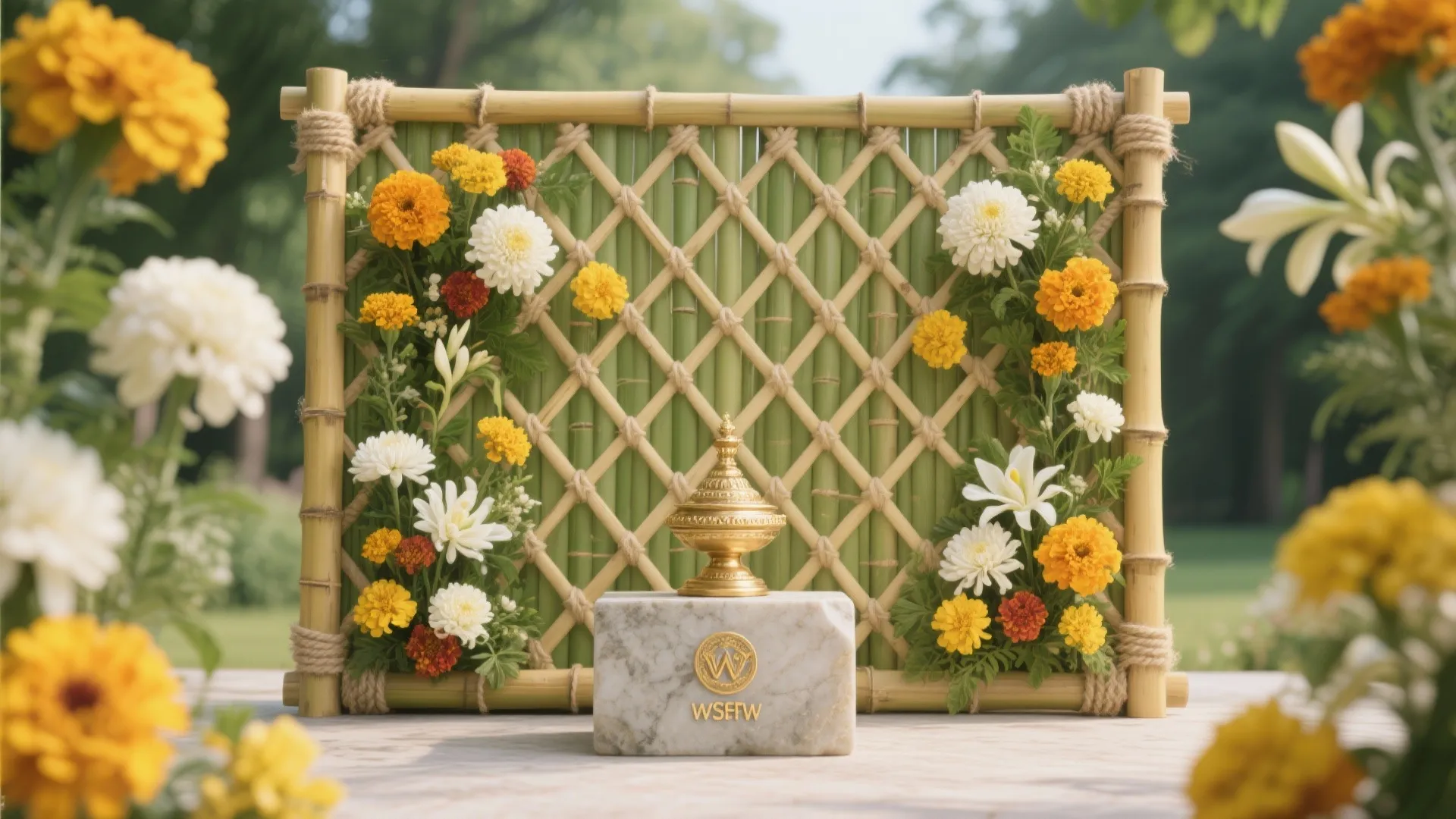 Reusable Floral Backdrop with Local Blooms