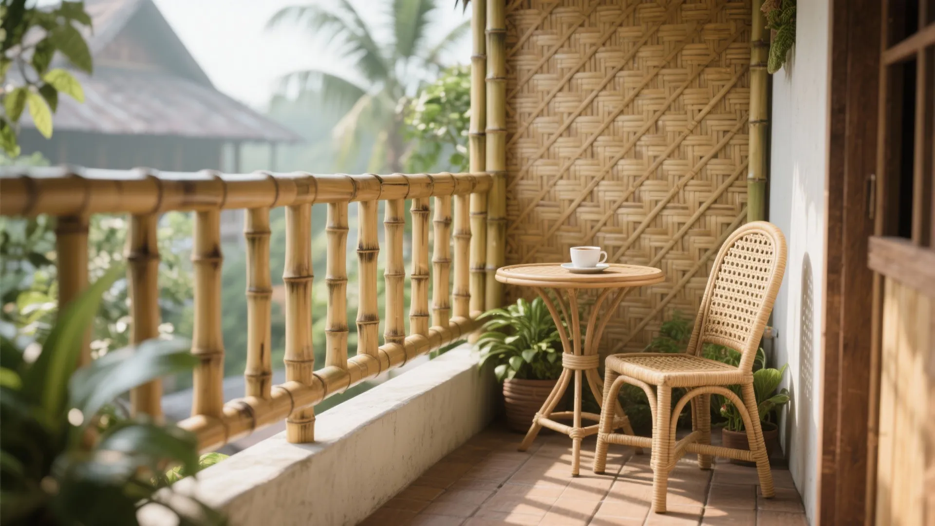 Breezy Bamboo Balustrades and Woven Privacy Screens