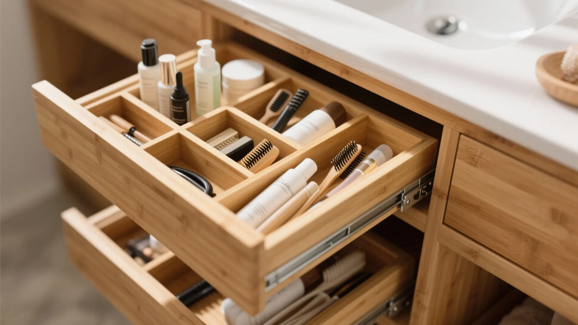 2. Adjustable Bamboo Trays